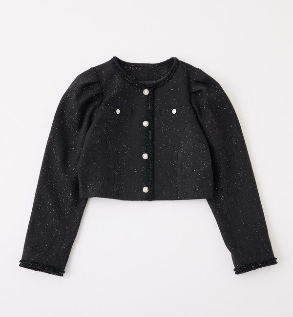  「キラキラノーカラージャケット」|テーラードジャケット|