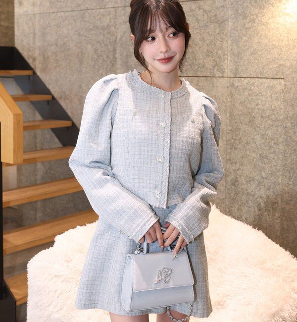  「キラキラノーカラージャケット」|テーラードジャケット|