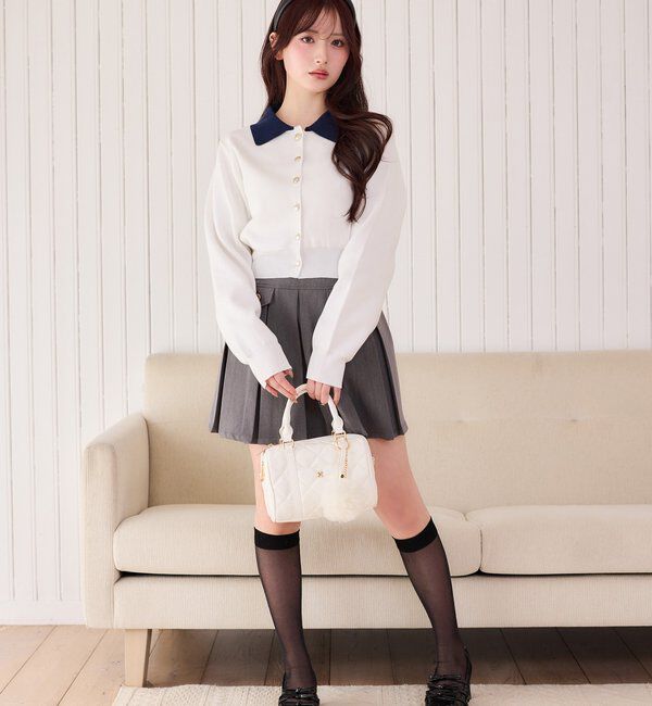  「配色襟付きニット」|ニット・セーター|