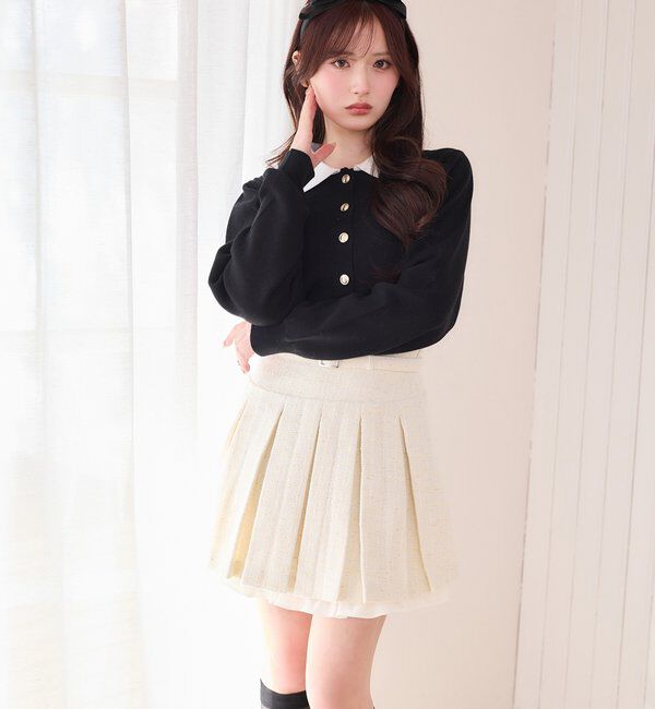  「配色襟付きニット」|ニット・セーター|