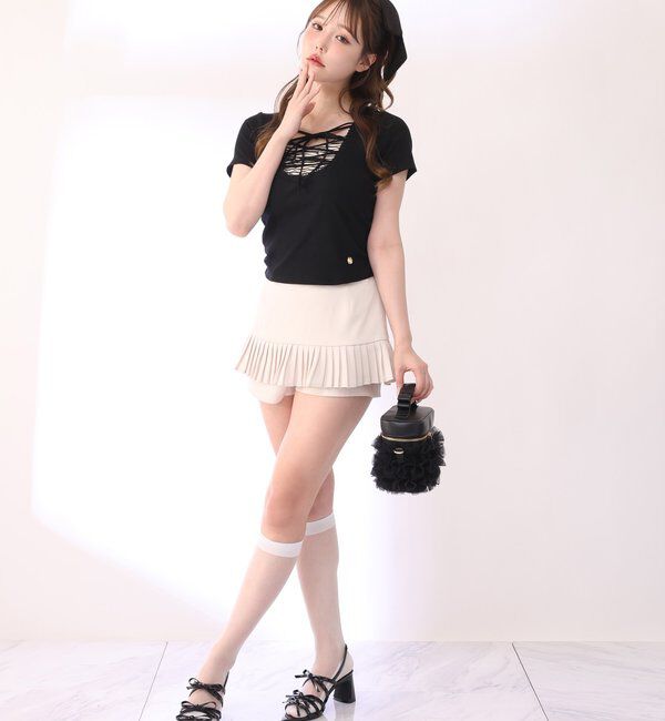  「【SMサイズ展開あり】細プリーツスカパン」|スカート|