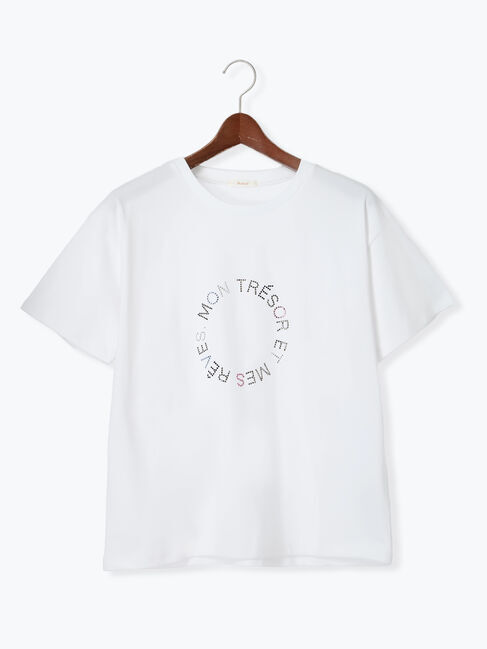 Te chichi「ラインストーンサークルロゴTシャツ」|Tシャツ・カットソー|