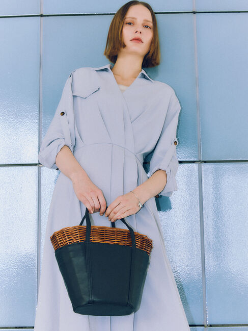 Te chichi「トレンチカシュクールワンピース《2026 spring catalog item》」|ワンピース|サックスブルー