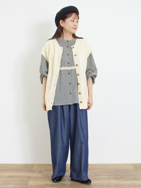 Samansa Mos2「テープヤーン前後2WAYベスト」|ダウンベスト・ベスト|