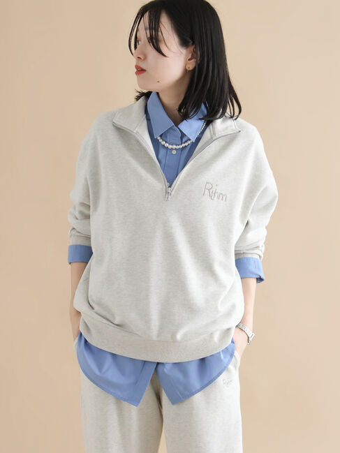 sm2rhythm「【Healthknit】ハーフジッププルオーバー」|Tシャツ・カットソー|