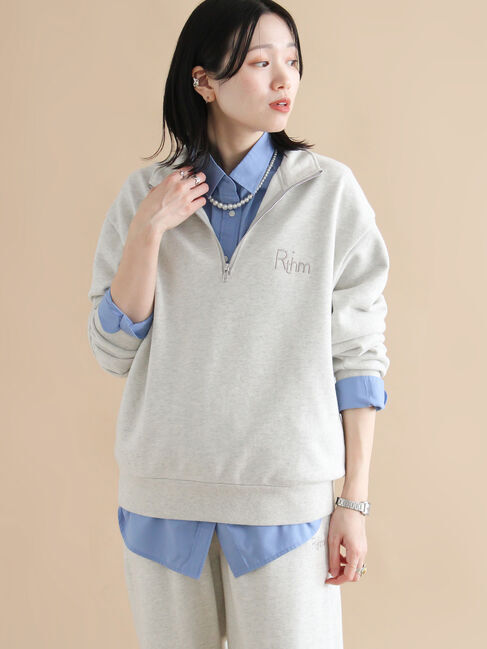 sm2rhythm「【Healthknit】ハーフジッププルオーバー」|Tシャツ・カットソー|