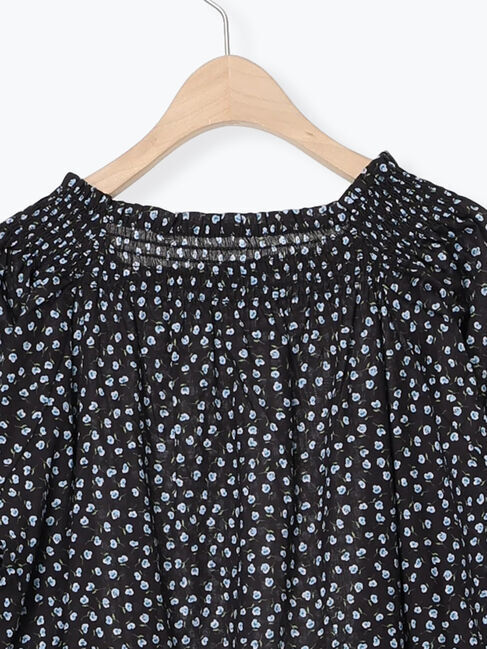 Samansa Mos2「花柄シャーリングワンピース」|ワンピース|