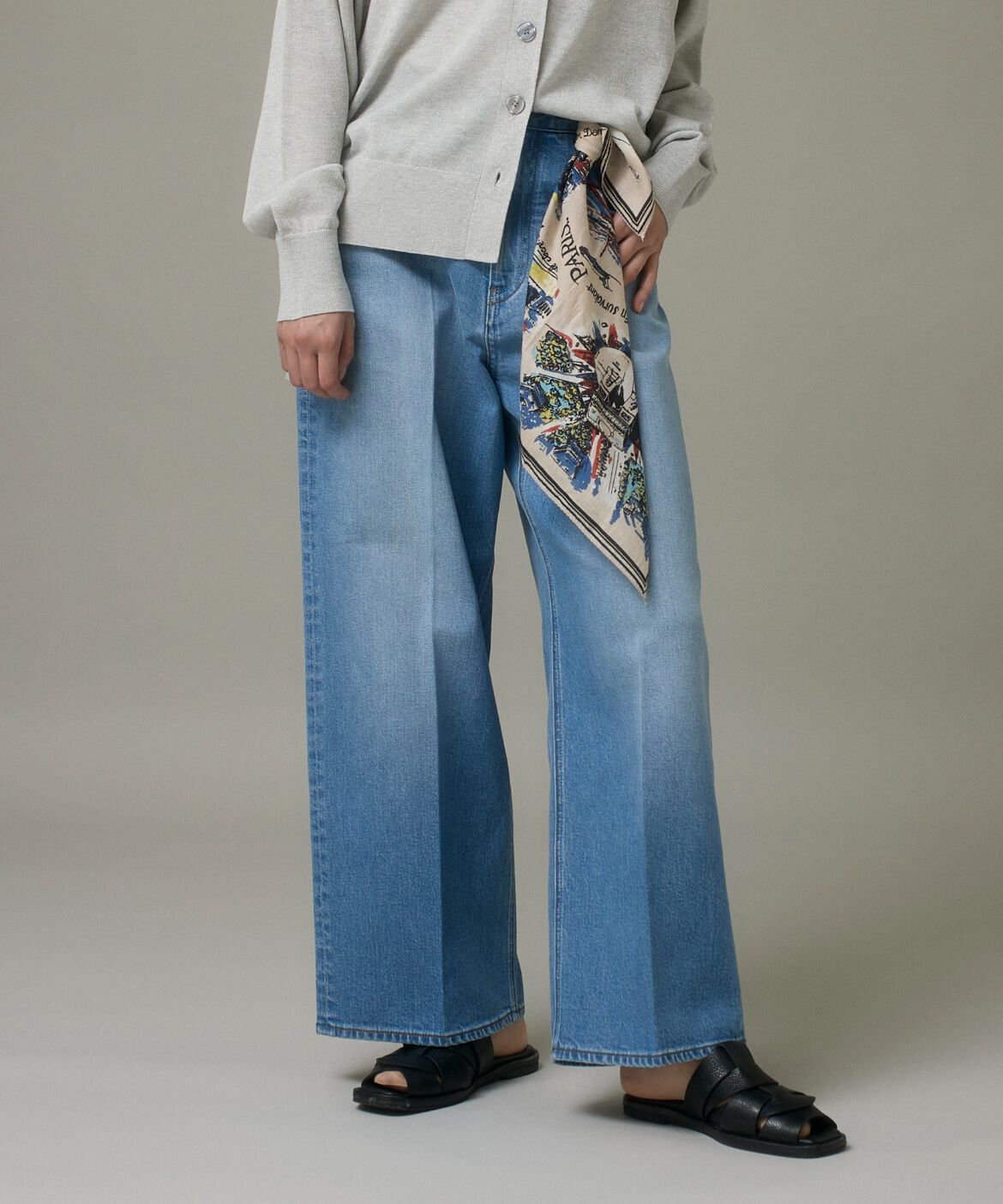 I.T.'S international「デニムワイドパンツ」|その他|ブルー1