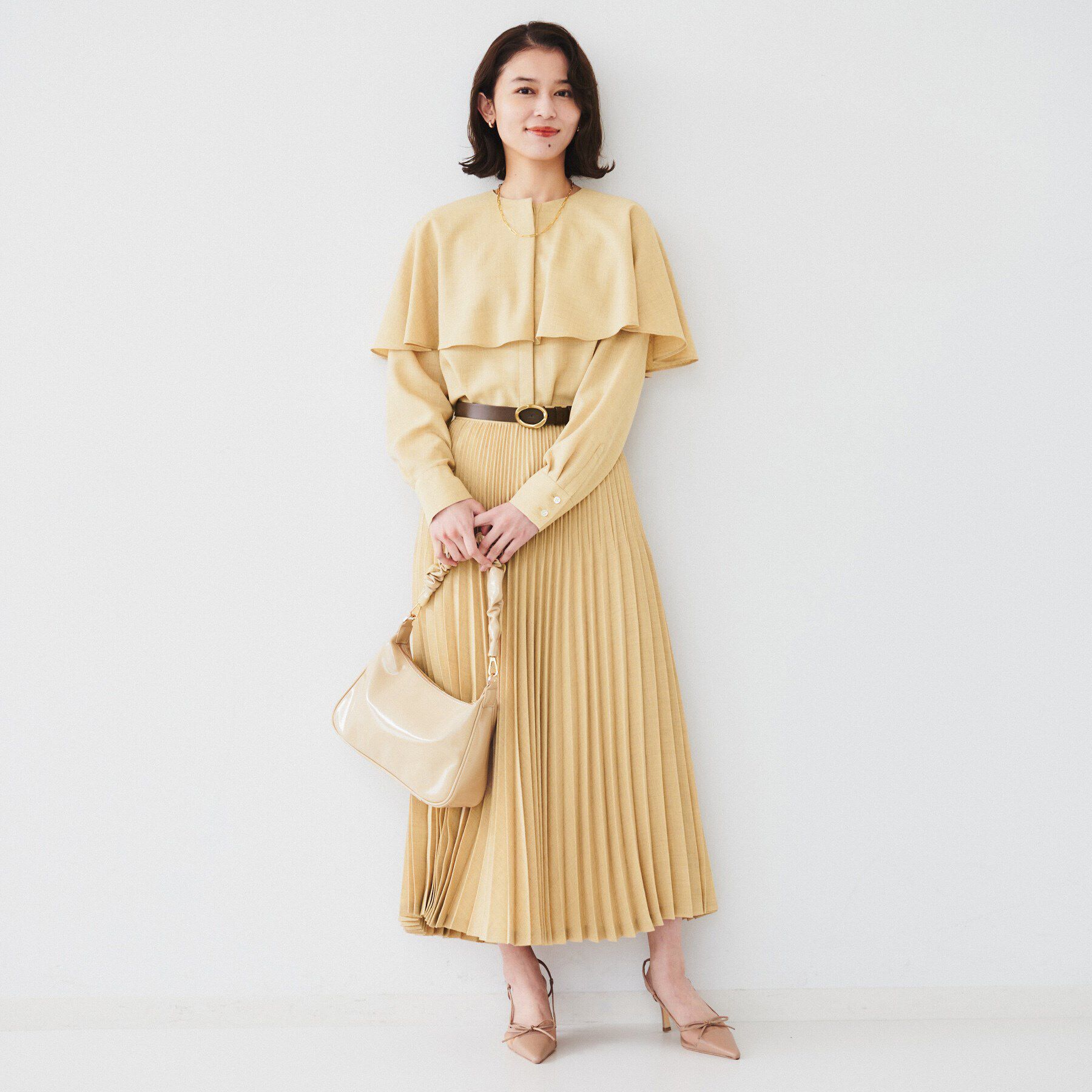 UNTITLED「【セットアップ可能】セミフレアプリーツスカート」|スカート|