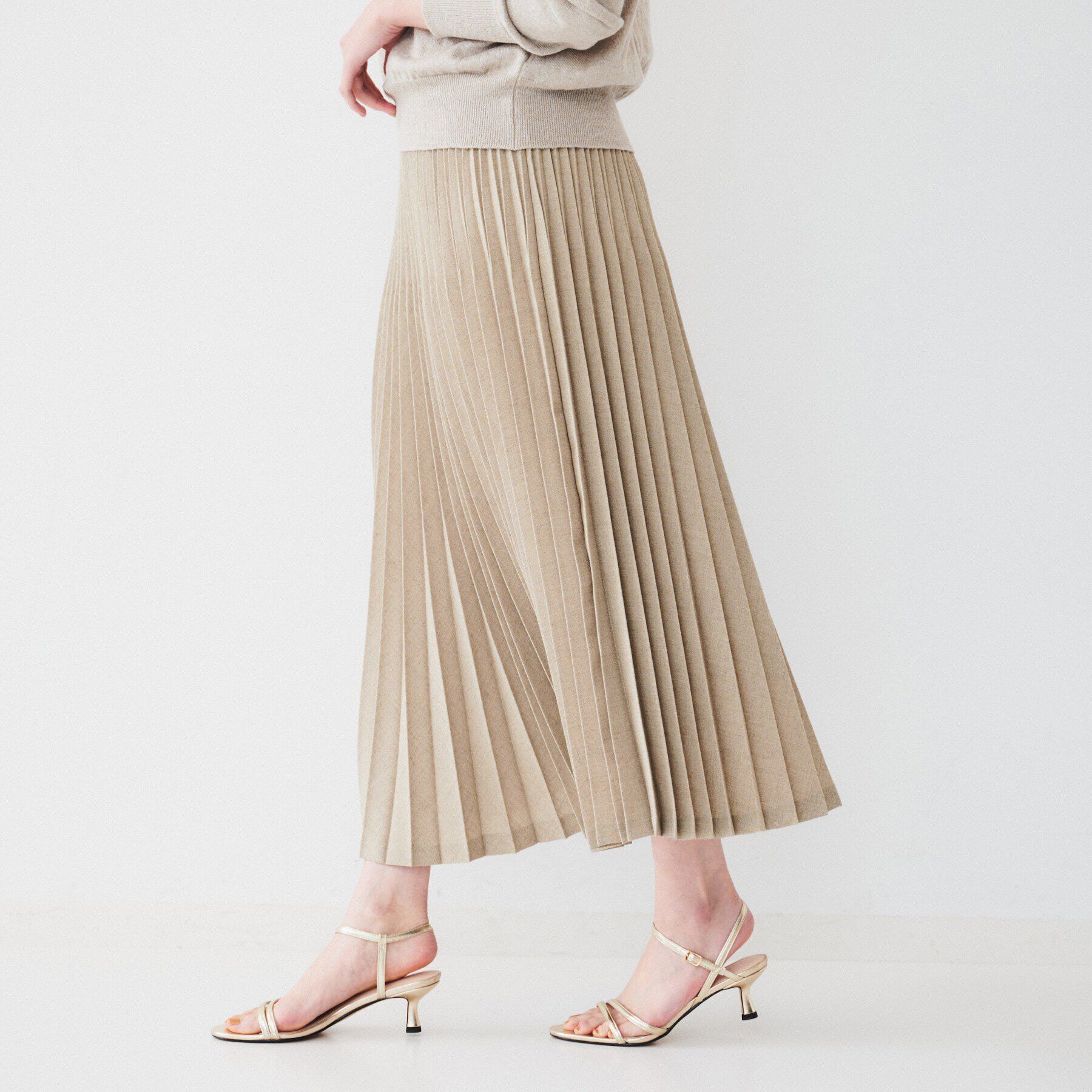 UNTITLED「【セットアップ可能】セミフレアプリーツスカート」|スカート|