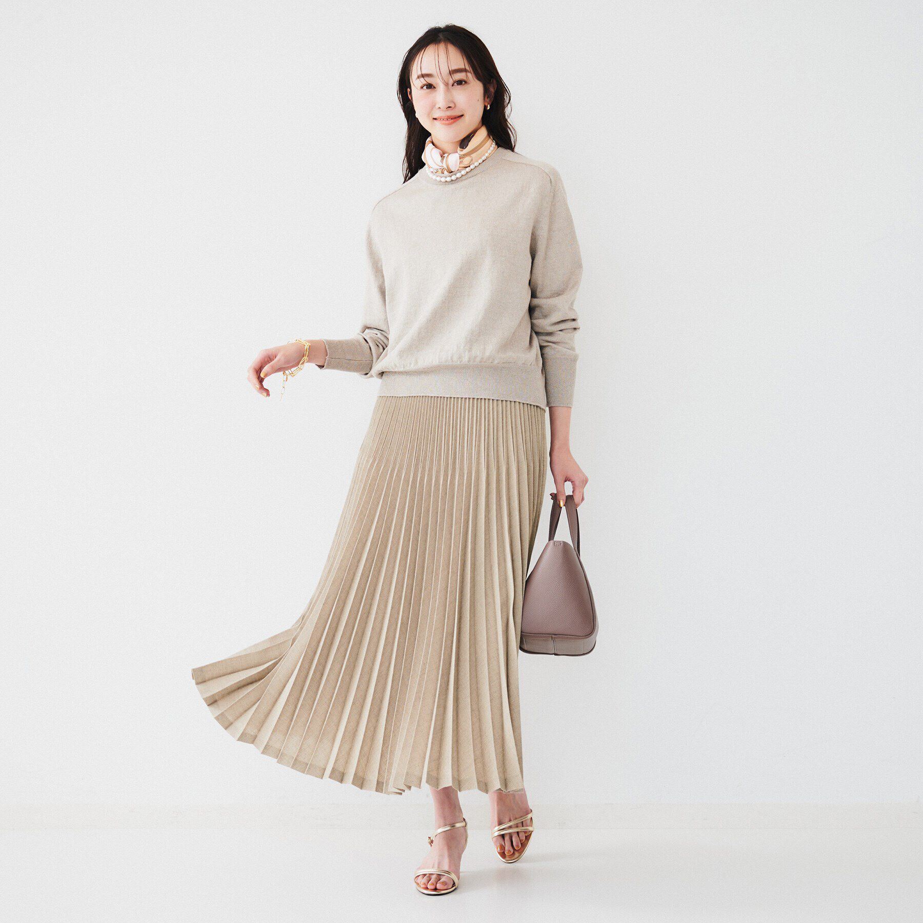 UNTITLED「【セットアップ可能】セミフレアプリーツスカート」|スカート|