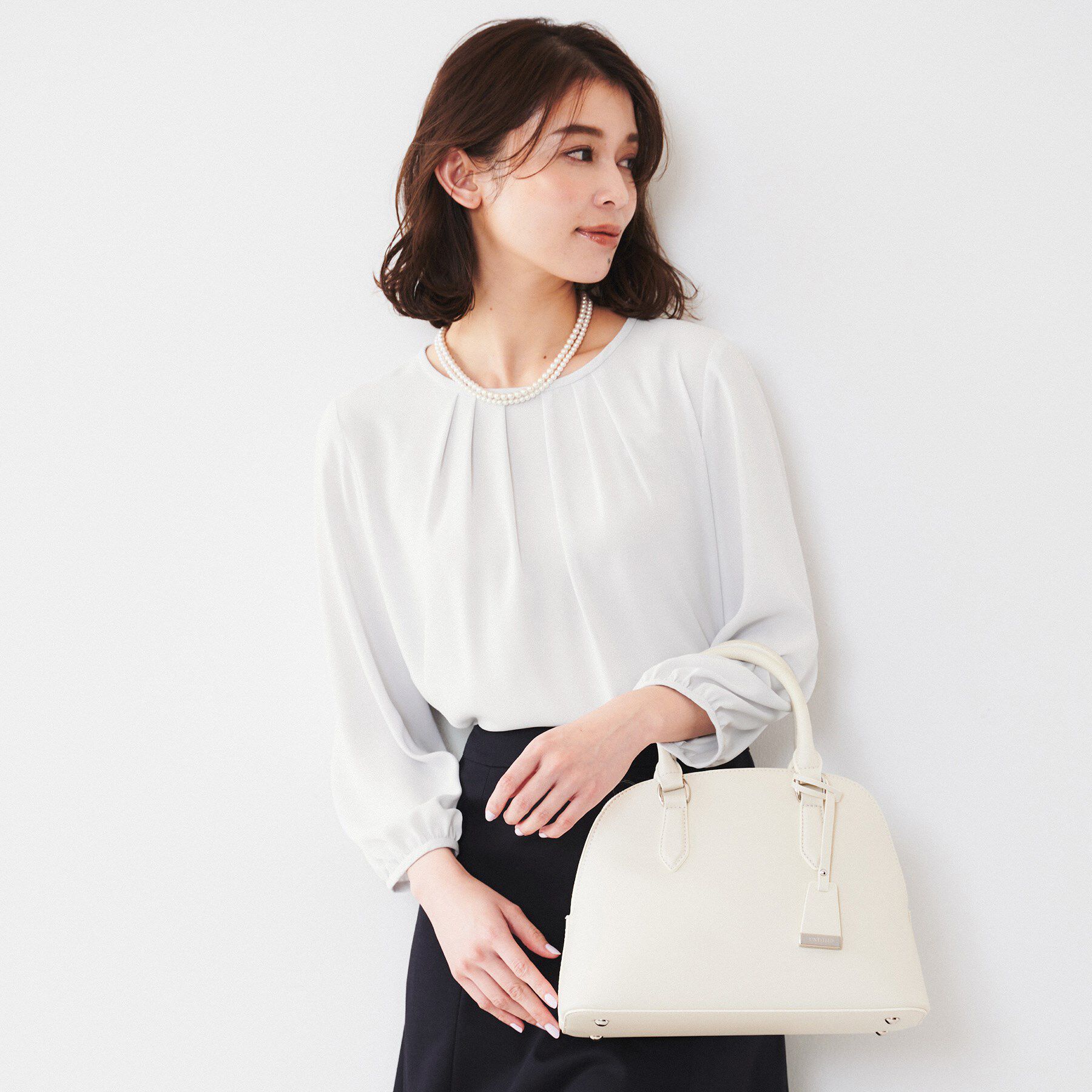 UNTITLED「【通勤】ジョーゼット タックブラウス」|シャツ・ブラウス|