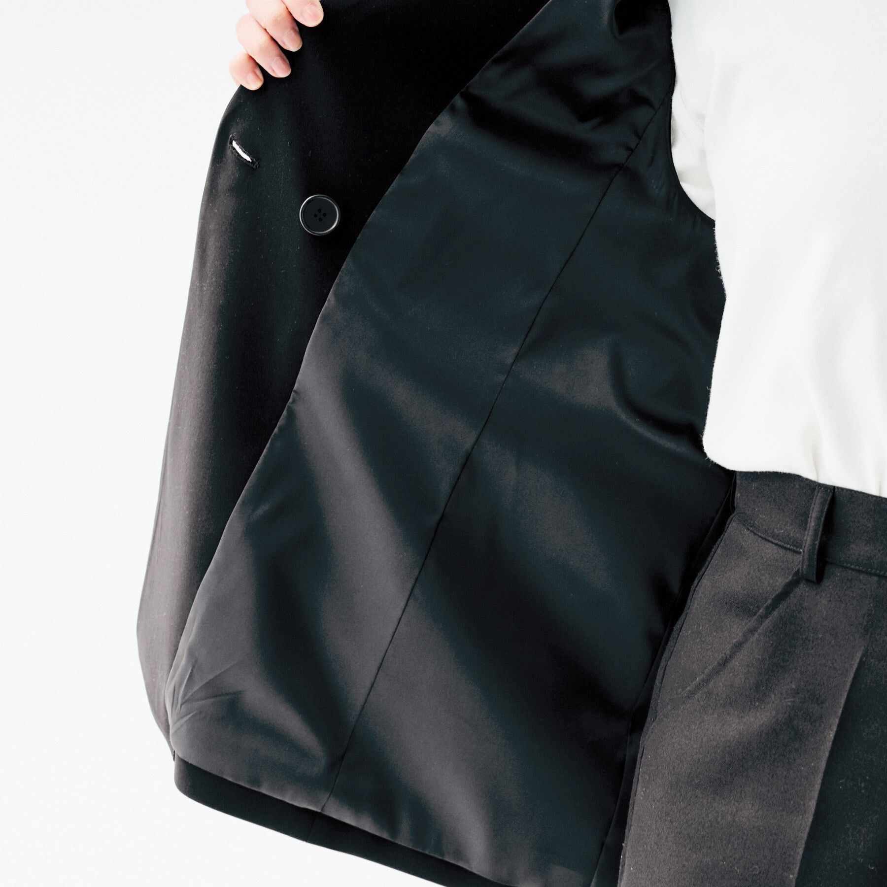 UNTITLED「【洗える/ストレッチ性/セットアップ可】バックラッフルジレ」|ベスト・ジレ|