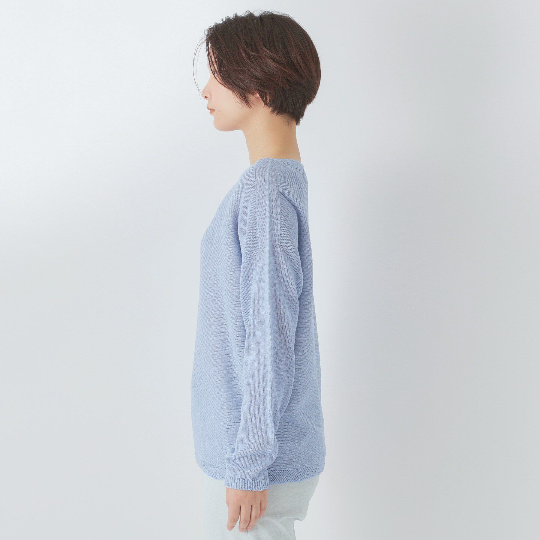 UNTITLED「【古畑星夏さん着用/8色展開/程よい透け感】ドライタッチボートネックニット」|ニット・セーター|