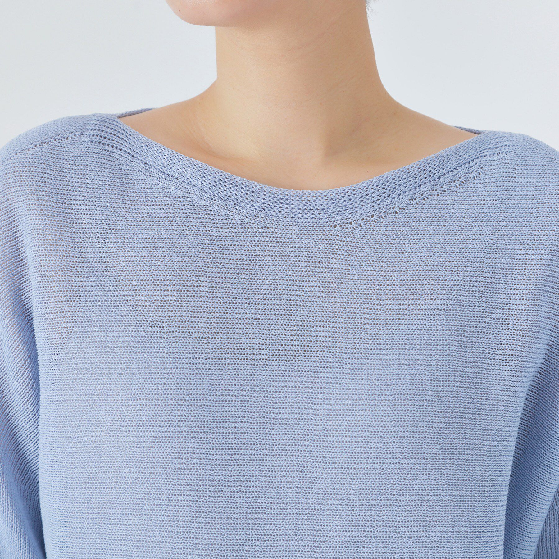 UNTITLED「【古畑星夏さん着用/8色展開/程よい透け感】ドライタッチボートネックニット」|ニット・セーター|