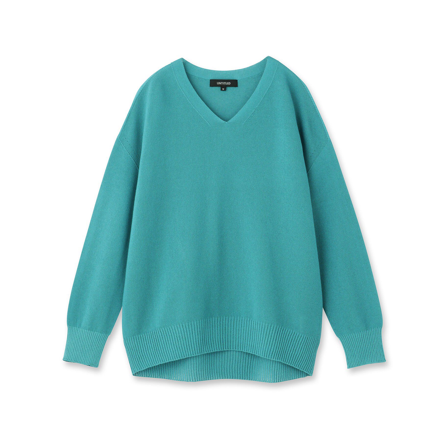 UNTITLED「【7色展開/洗える/程よい透け感】ドライタッチVネックニット」|ニット・セーター|