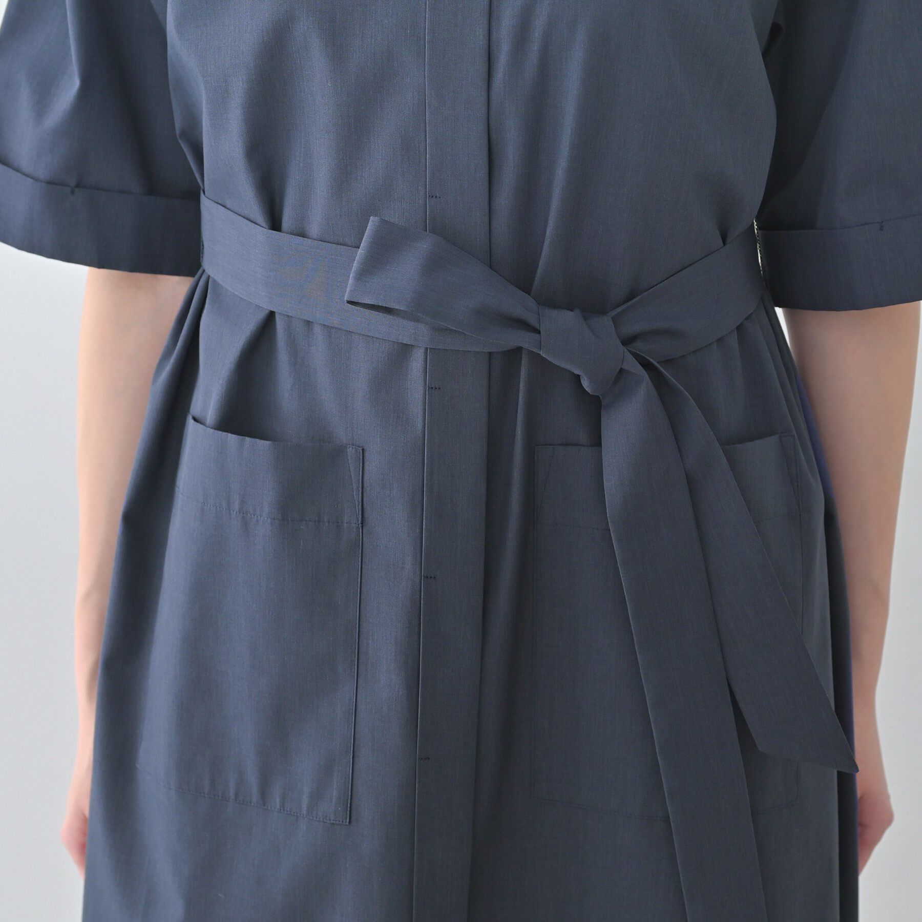 UNTITLED「【洗える/前開きボタン】シャンブレーシャツワンピース」|ワンピース|