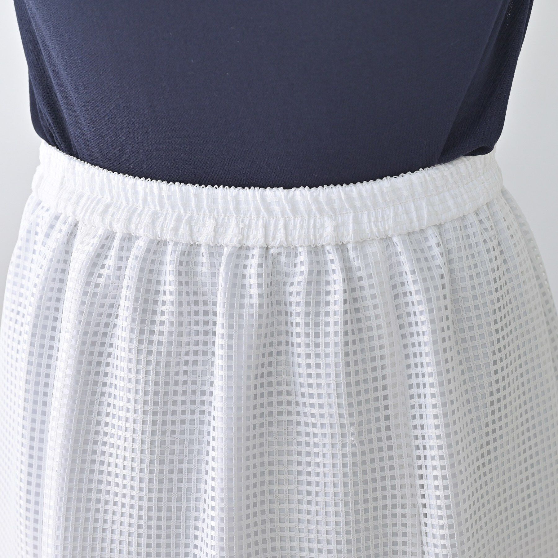 UNTITLED「【古畑星夏さん着用/洗える/後ろウエストゴム】スクエアメッシュスカート」|スカート|