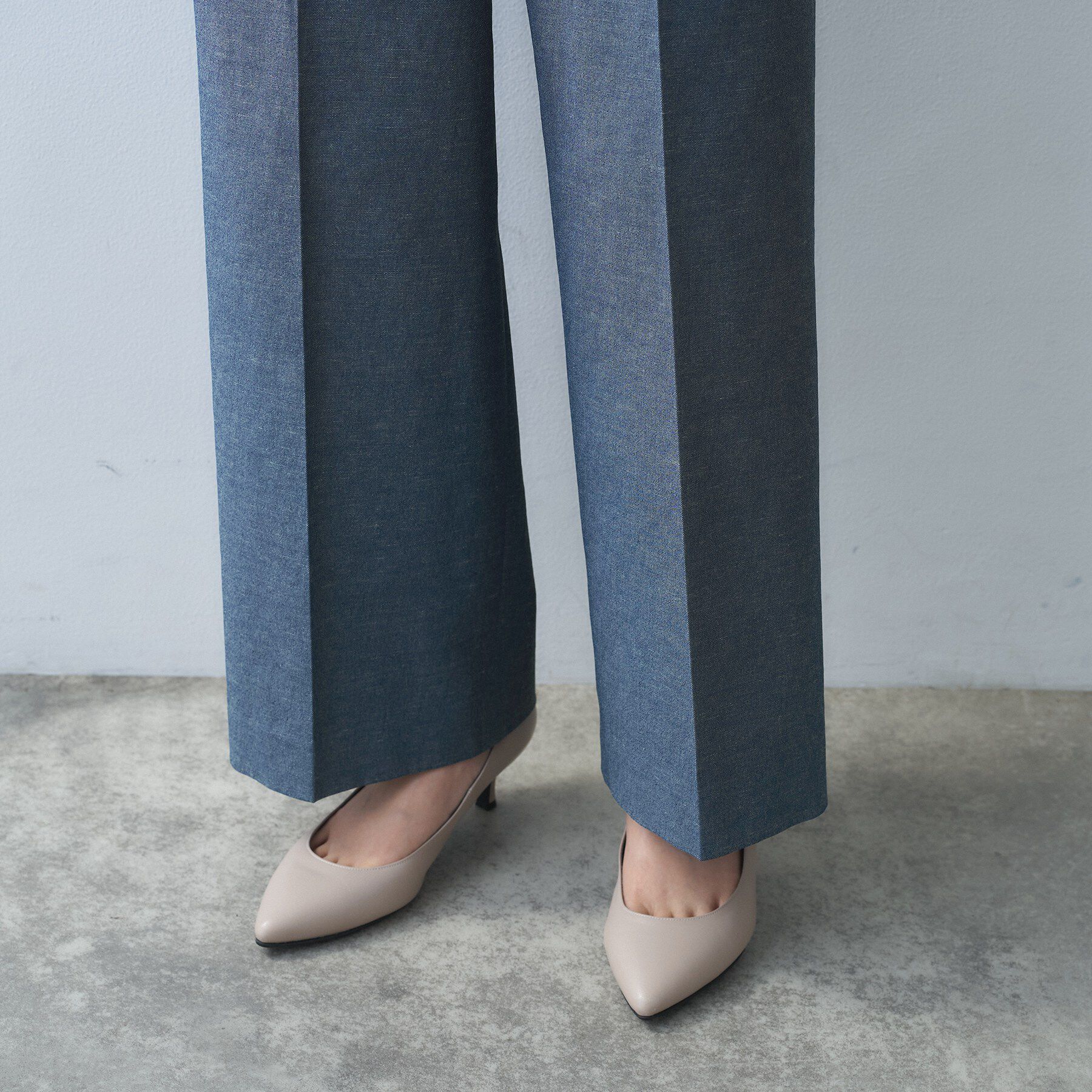 UNTITLED「【接触冷感/洗える/後ろウエストゴム】オックスワイドパンツ」|その他|