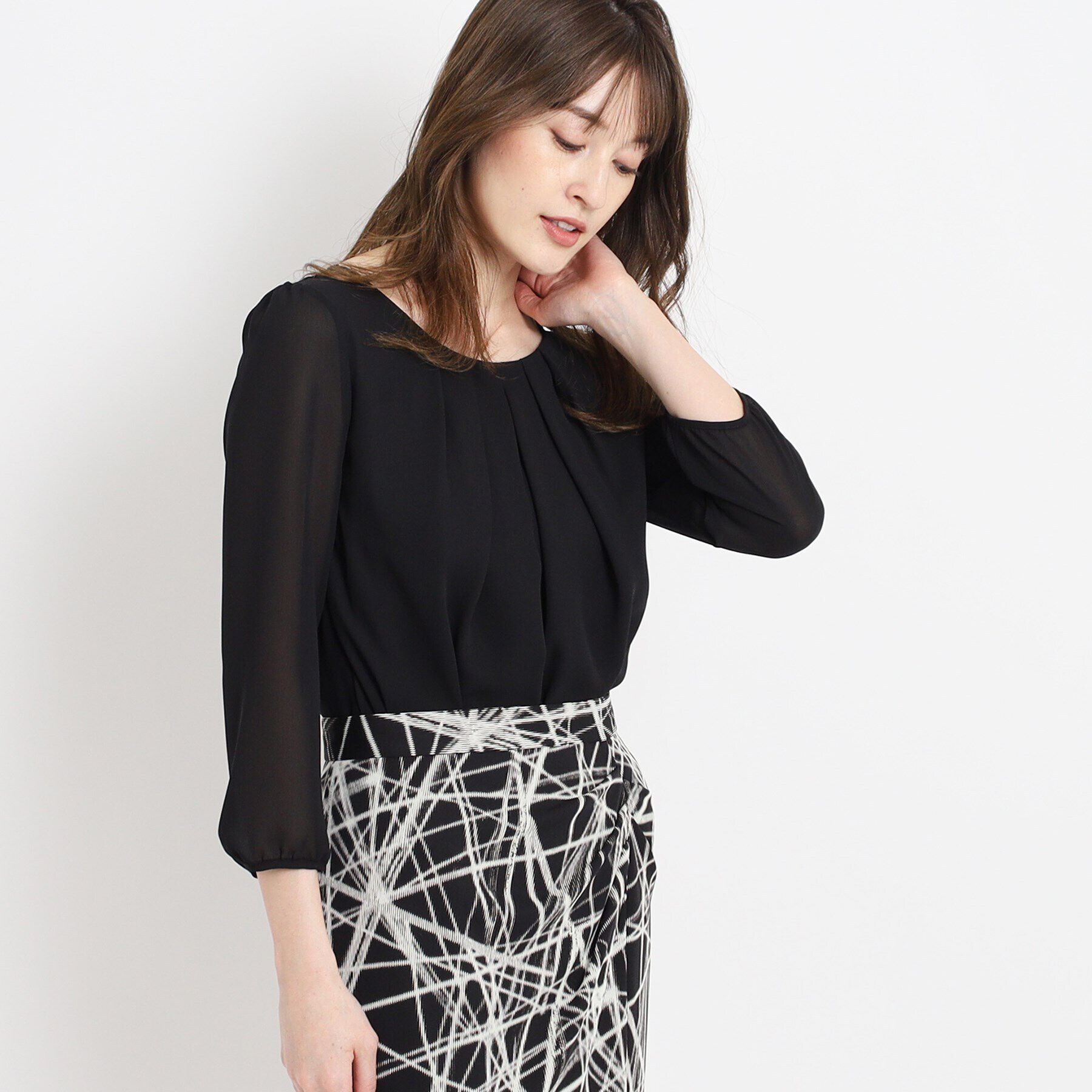 COUP DE CHANCE「【洗える／日本製／通勤】タックブラウス」|シャツ・ブラウス|