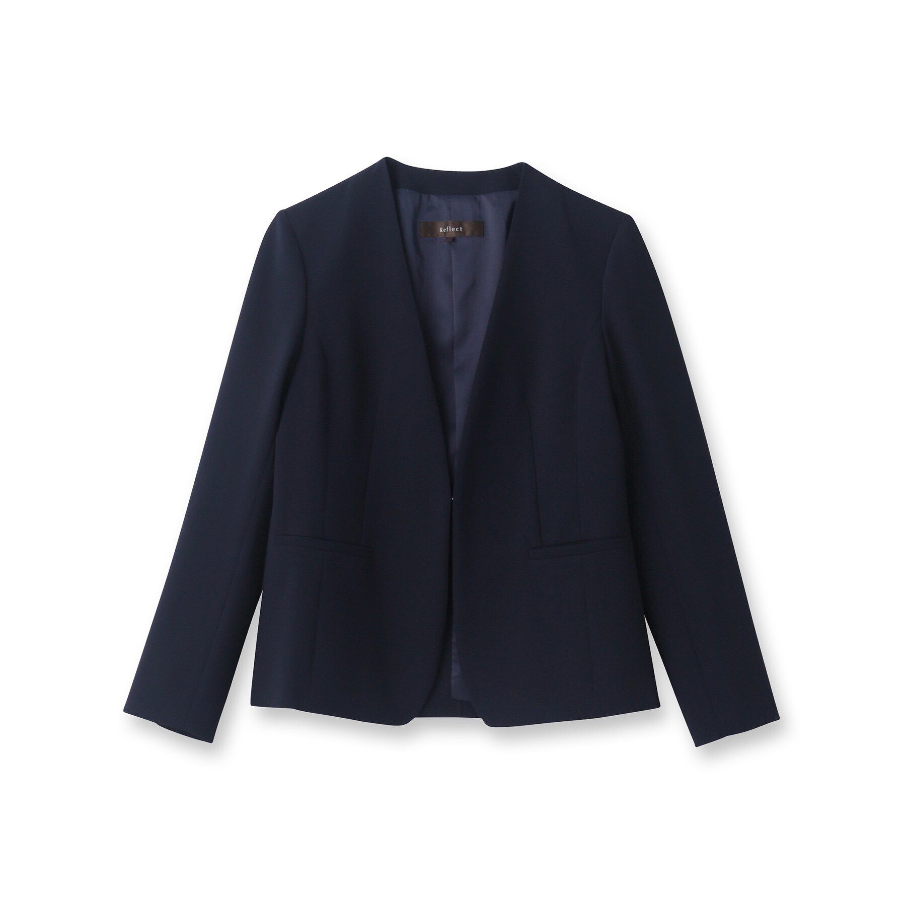 Reflect「【フォーマル/洗える/セットアップ可】ノーカラージャケット」|ノーカラージャケット|