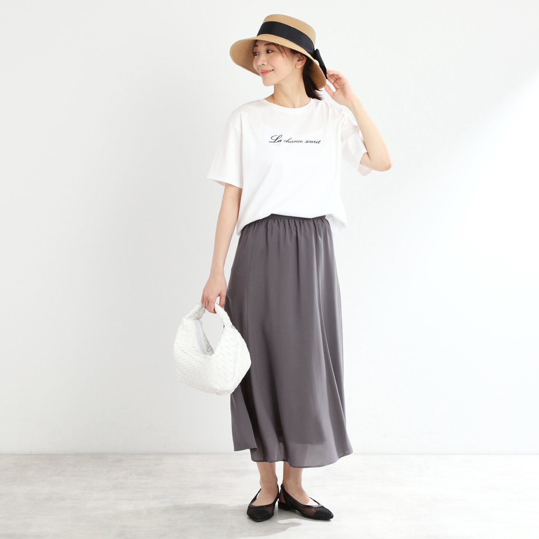 Reflect「【マシンウォッシュ可】フリュイドロングスカート」|スカート|