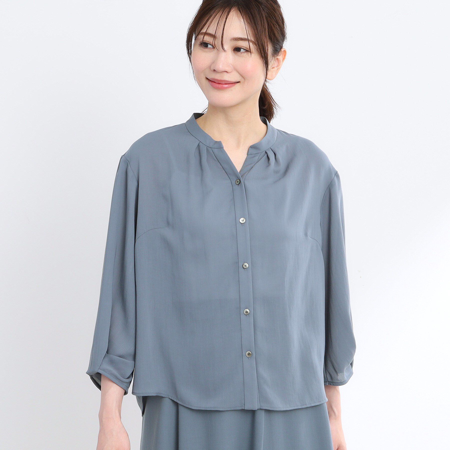 Reflect「【マシンウォッシュ可／セットアップ可】スリーブディティールブラウス」|シャツ・ブラウス|