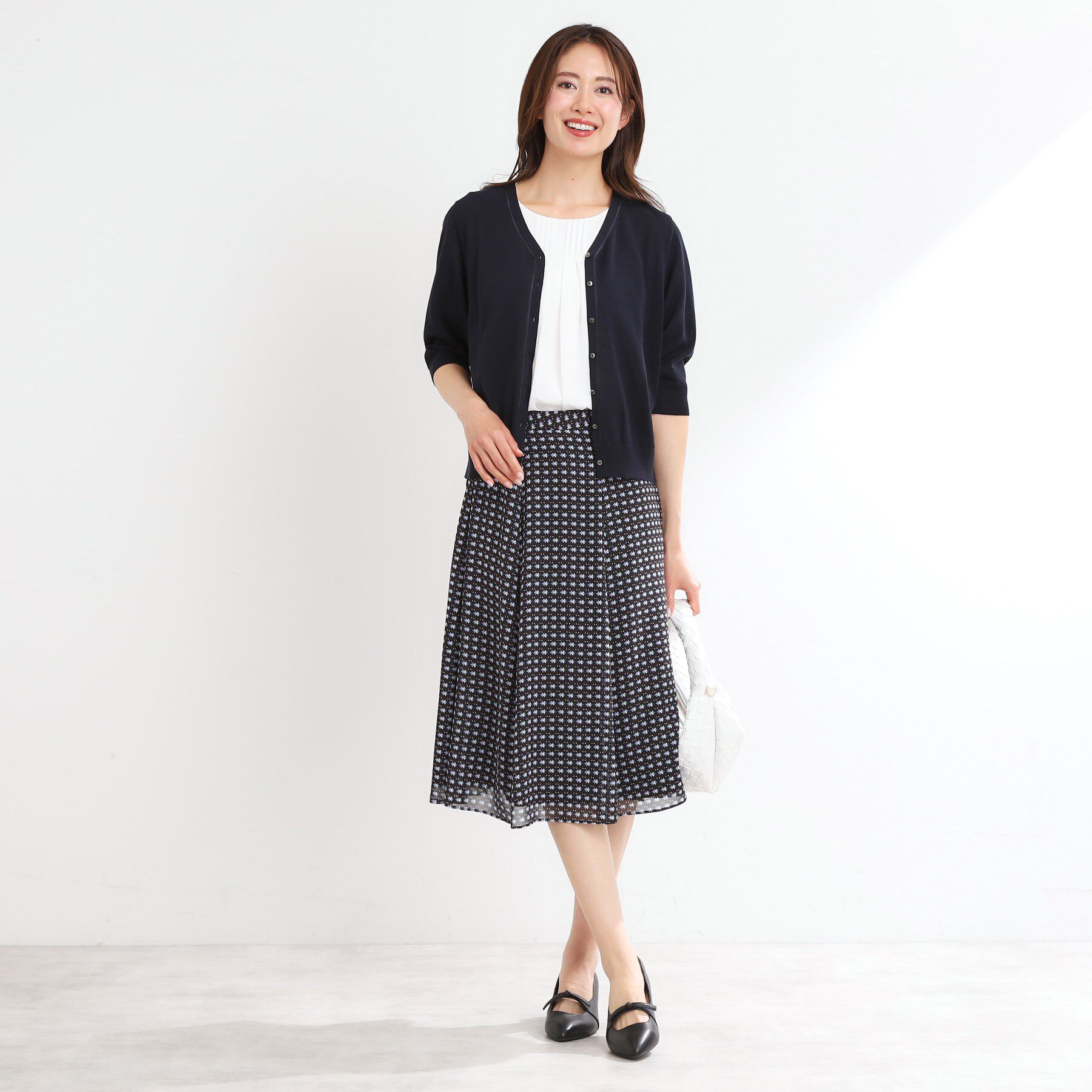 Reflect「【WEB先行カラーあり／手洗い可】六分袖カーディガン」|カーディガン|