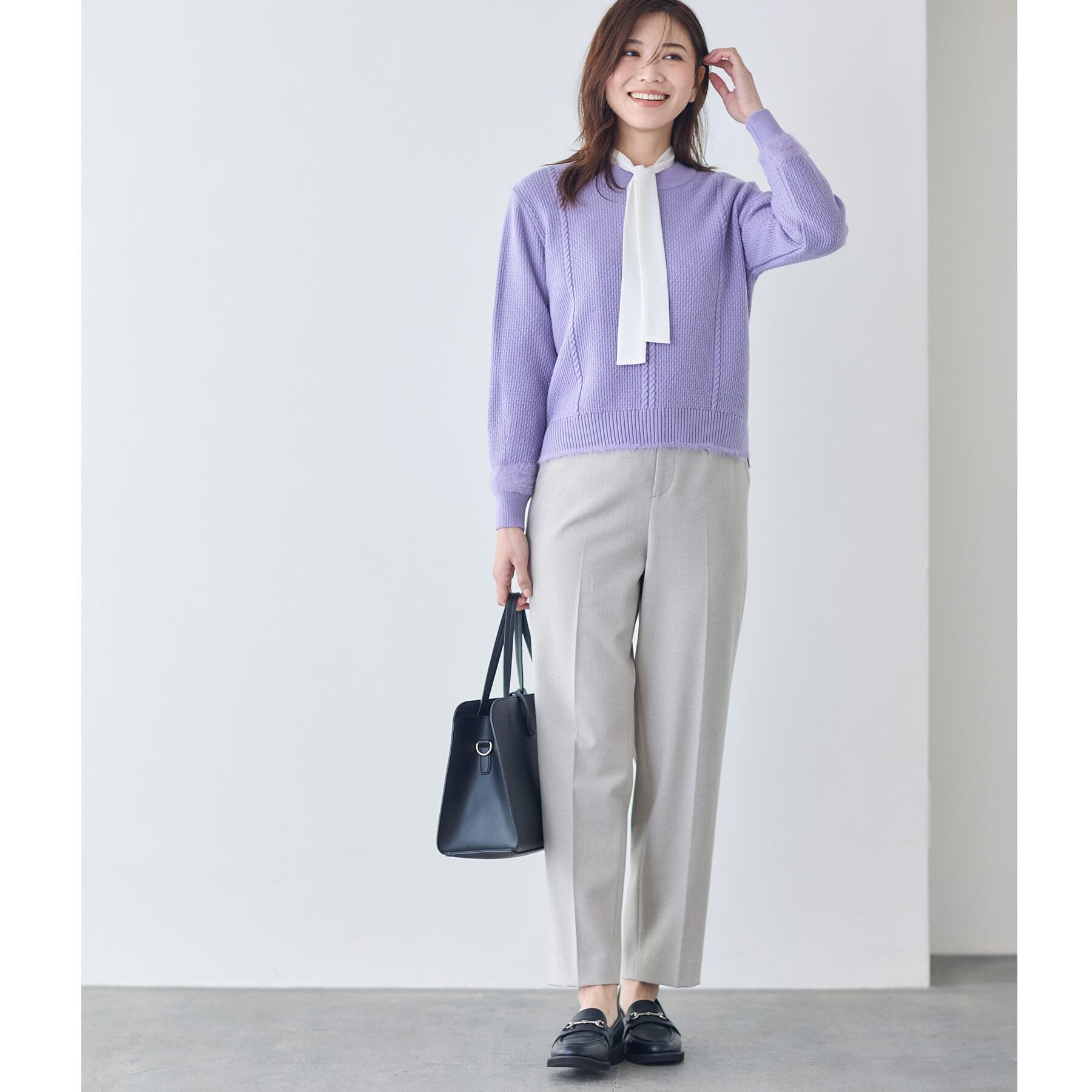 Reflect「【ほんのりラメ感◎】ケーブル柄ニット」|ニット・セーター|