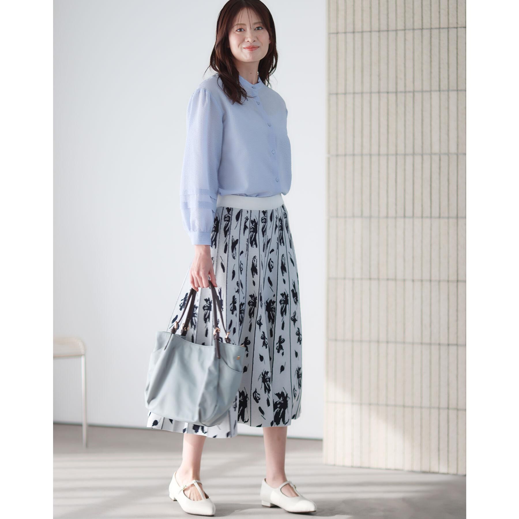 Reflect「【ゆったり着られる◎】バンドカラーシャツブラウス」|シャツ・ブラウス|