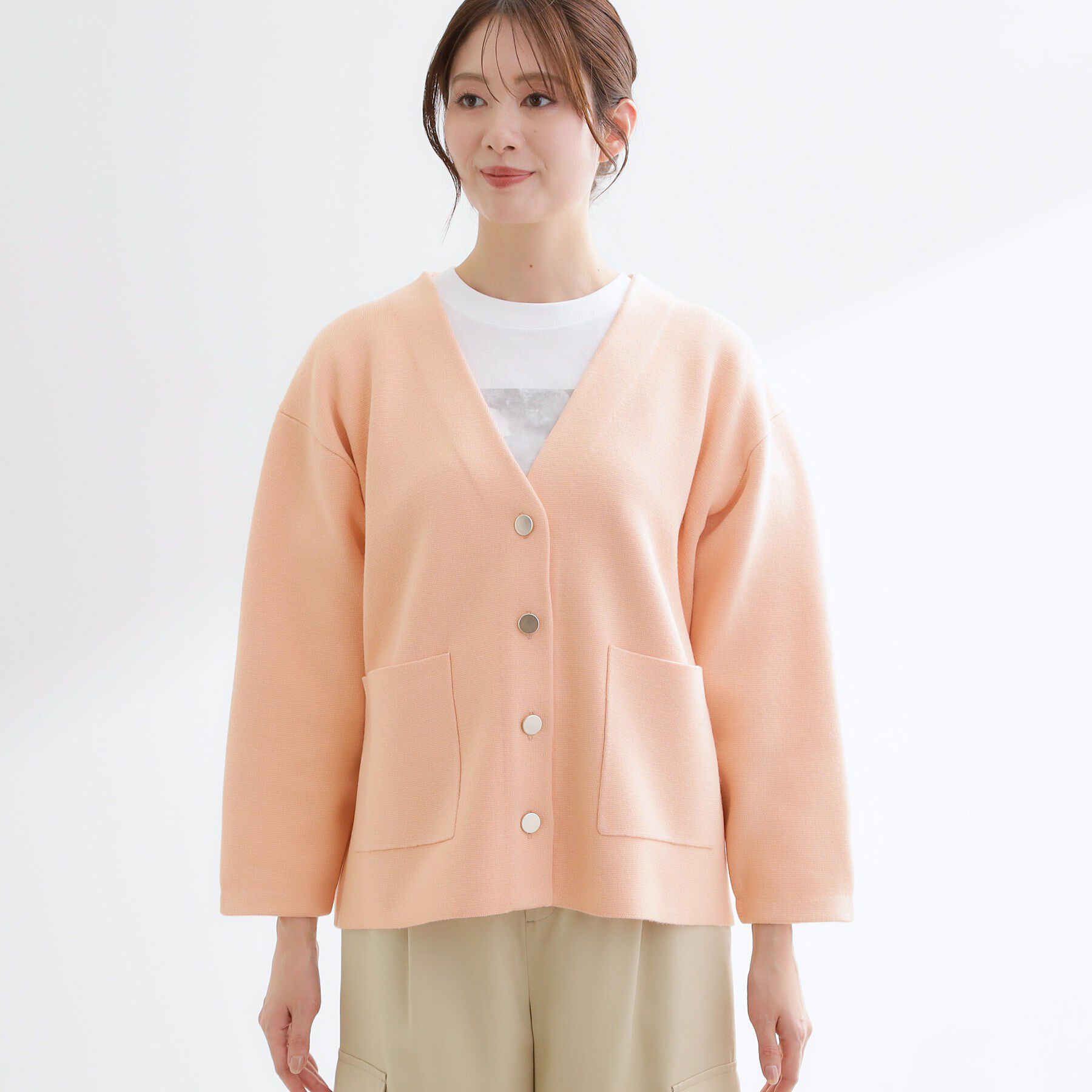 Reflect「【着回し力◎】ジャケット風ニットカーディガン」|カーディガン|