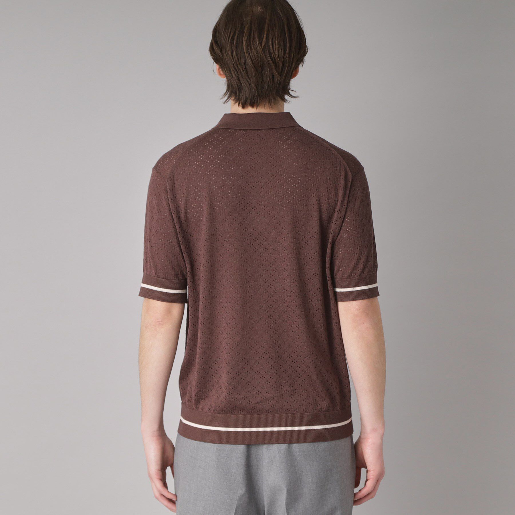 DRESSTERIOR「レースジャカード ニットポロ」|ポロシャツ|