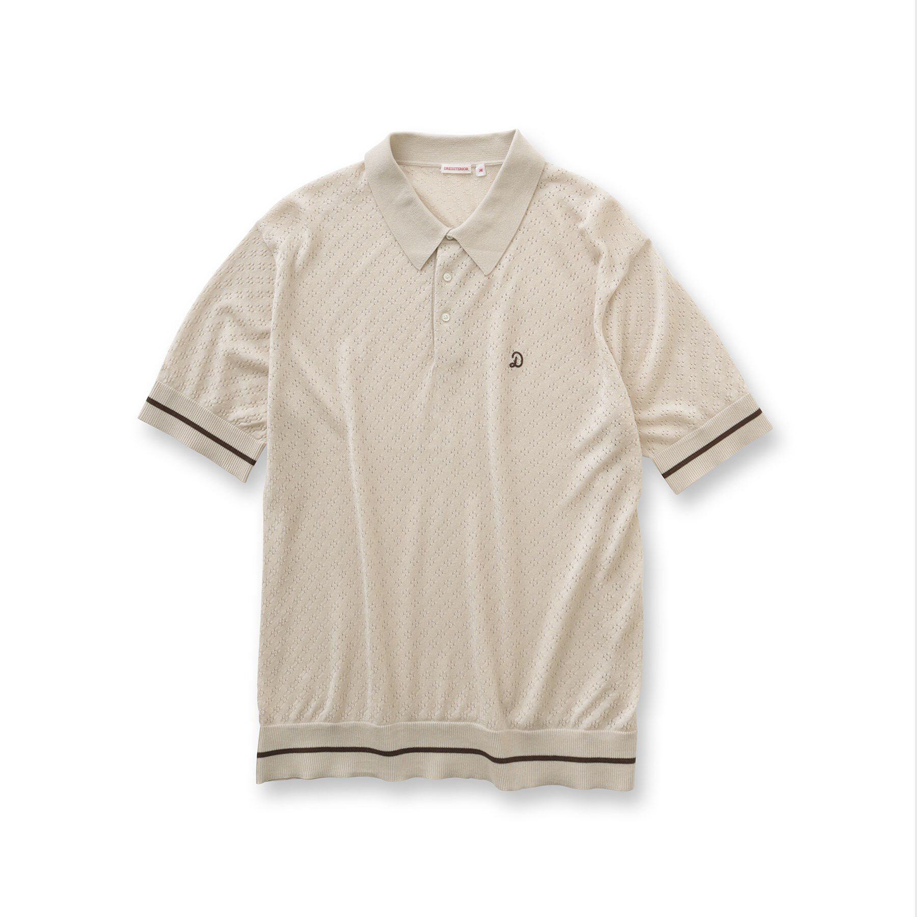 DRESSTERIOR「レースジャカード ニットポロ」|ポロシャツ|