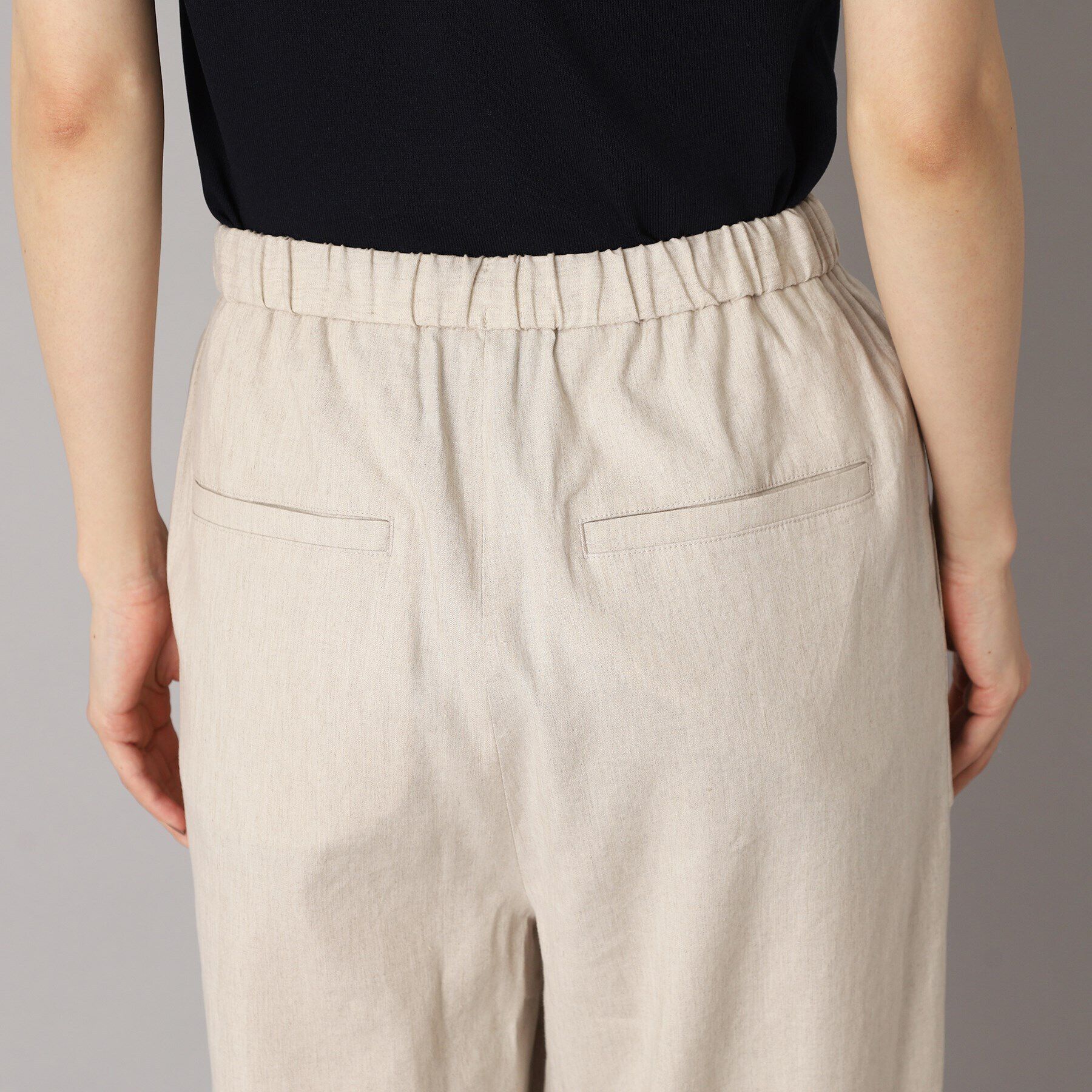 DRESSTERIOR「【接触冷感/洗える/ウエストゴム】ウォッシャブルリネンイージーワイドパンツ」|その他|