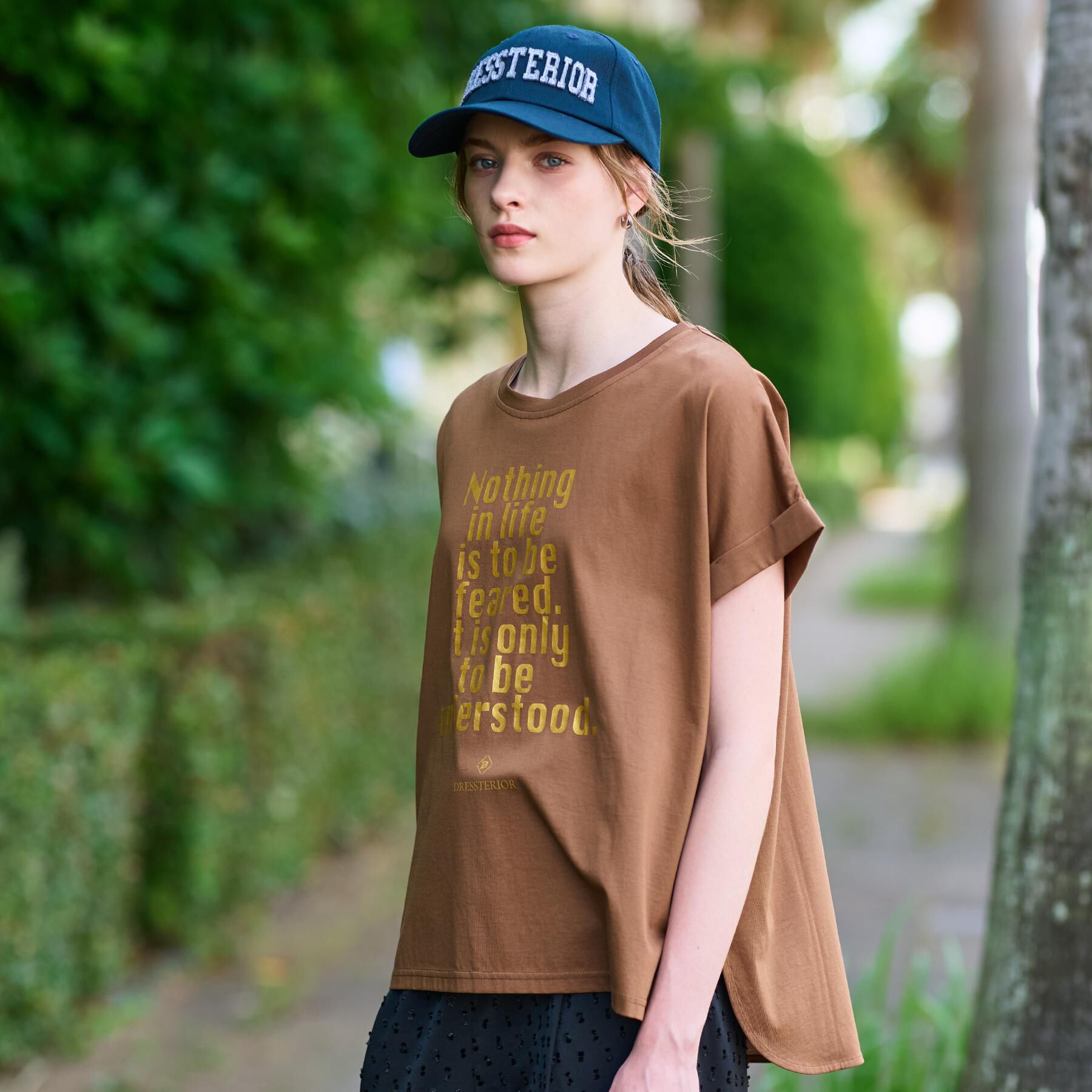 DRESSTERIOR「箔PTドルマンスリーブロゴTシャツ」|Tシャツ・カットソー|