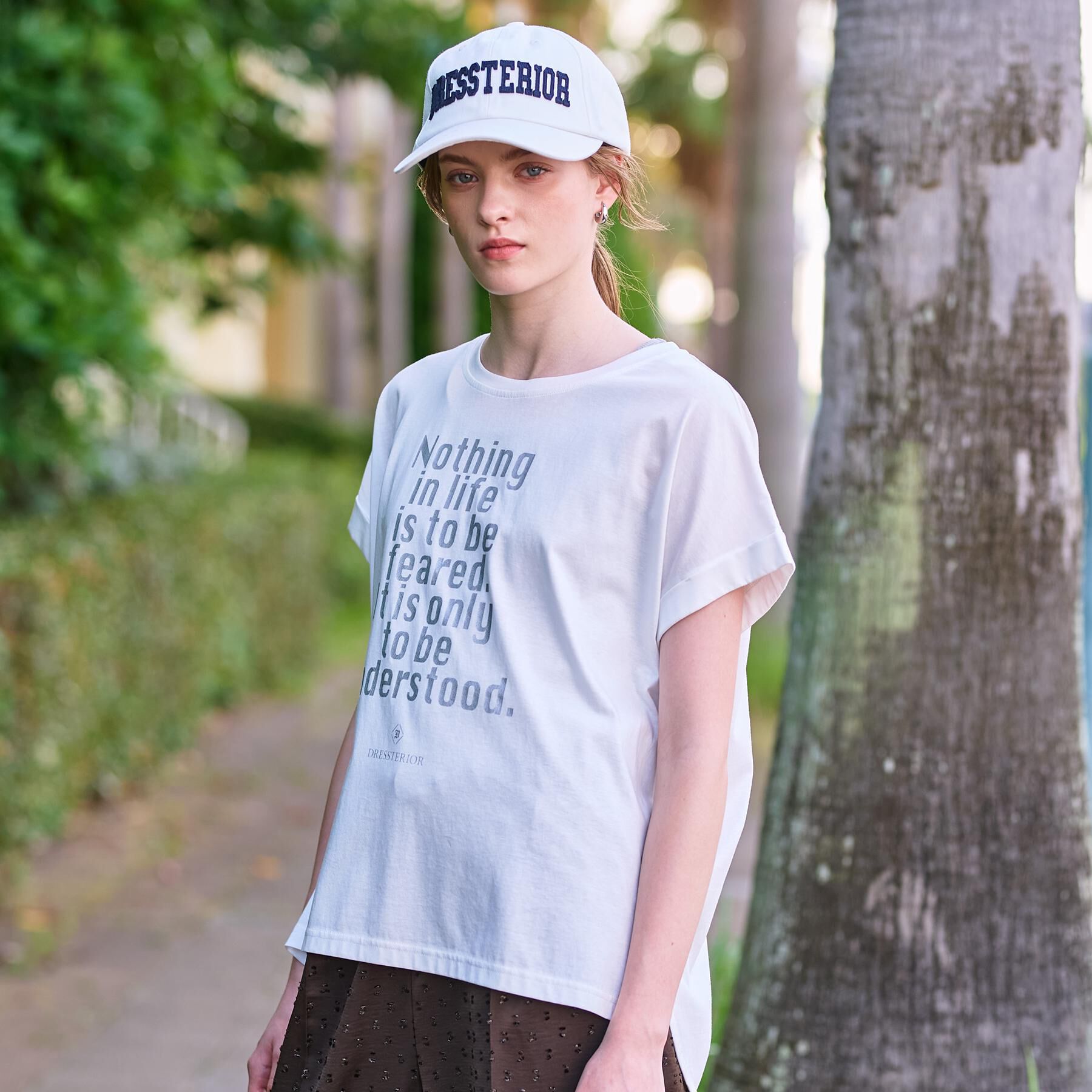 DRESSTERIOR「箔PTドルマンスリーブロゴTシャツ」|Tシャツ・カットソー|