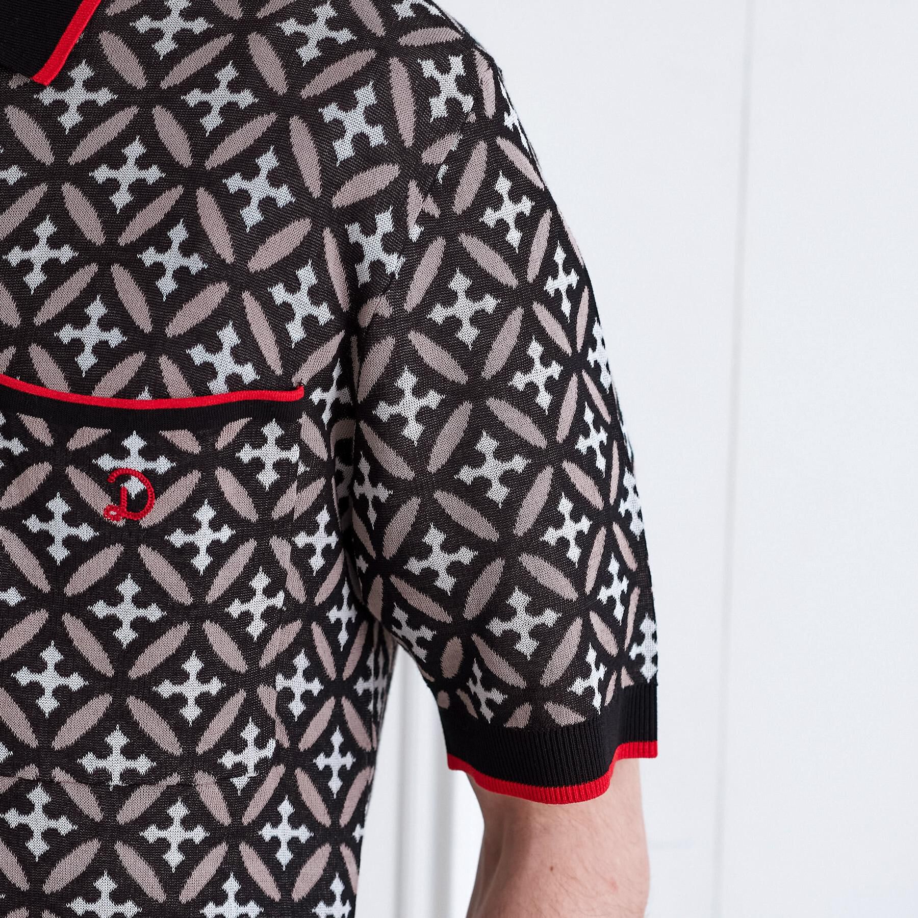 DRESSTERIOR「【ウォッシャブル】オーバーラップサークル ニットシャツ」|ニット・セーター|