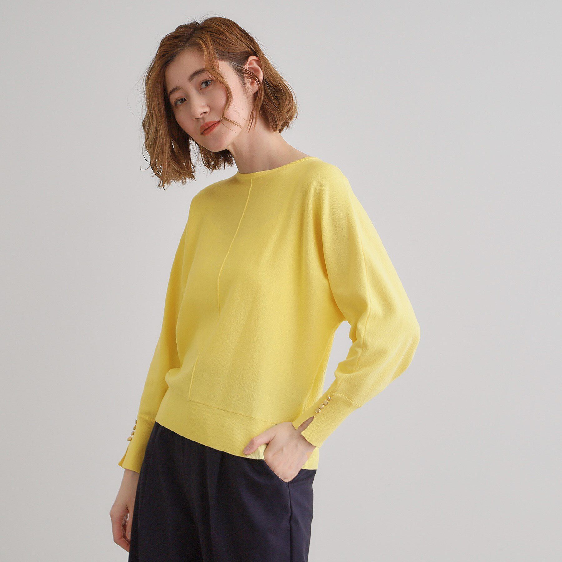 grove「【MW／抗ピル】センターシームドルマンプルオーバー」|ニット・セーター|