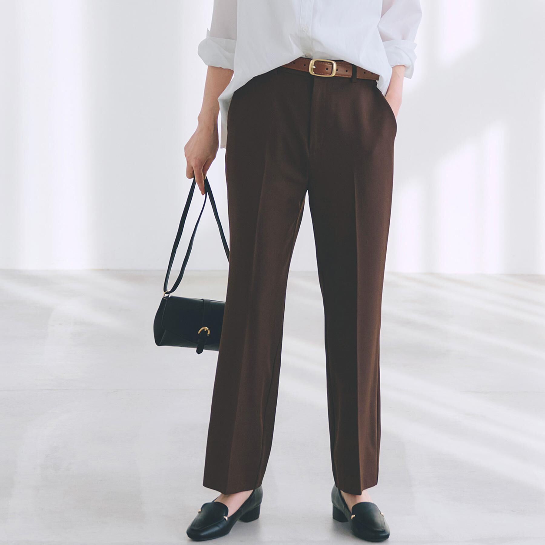 grove「セミフレアパンツ」|その他|モカブラウン(042