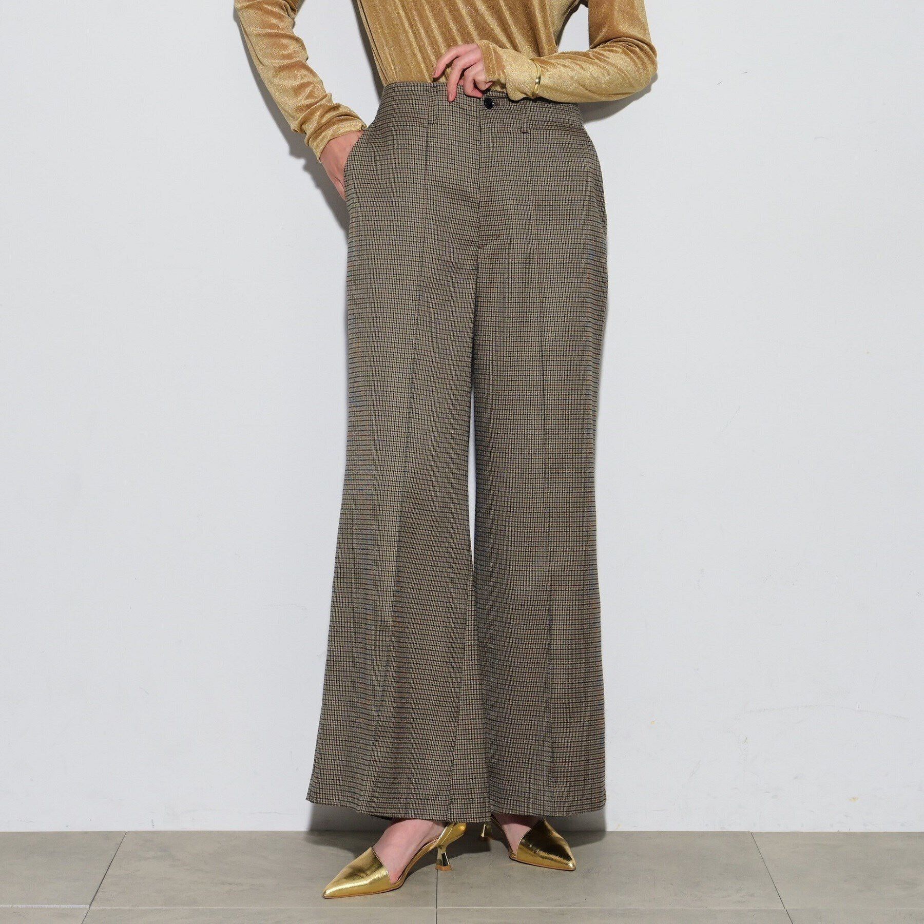 GALLEST「ブロックチェックワイドパンツ」|その他|