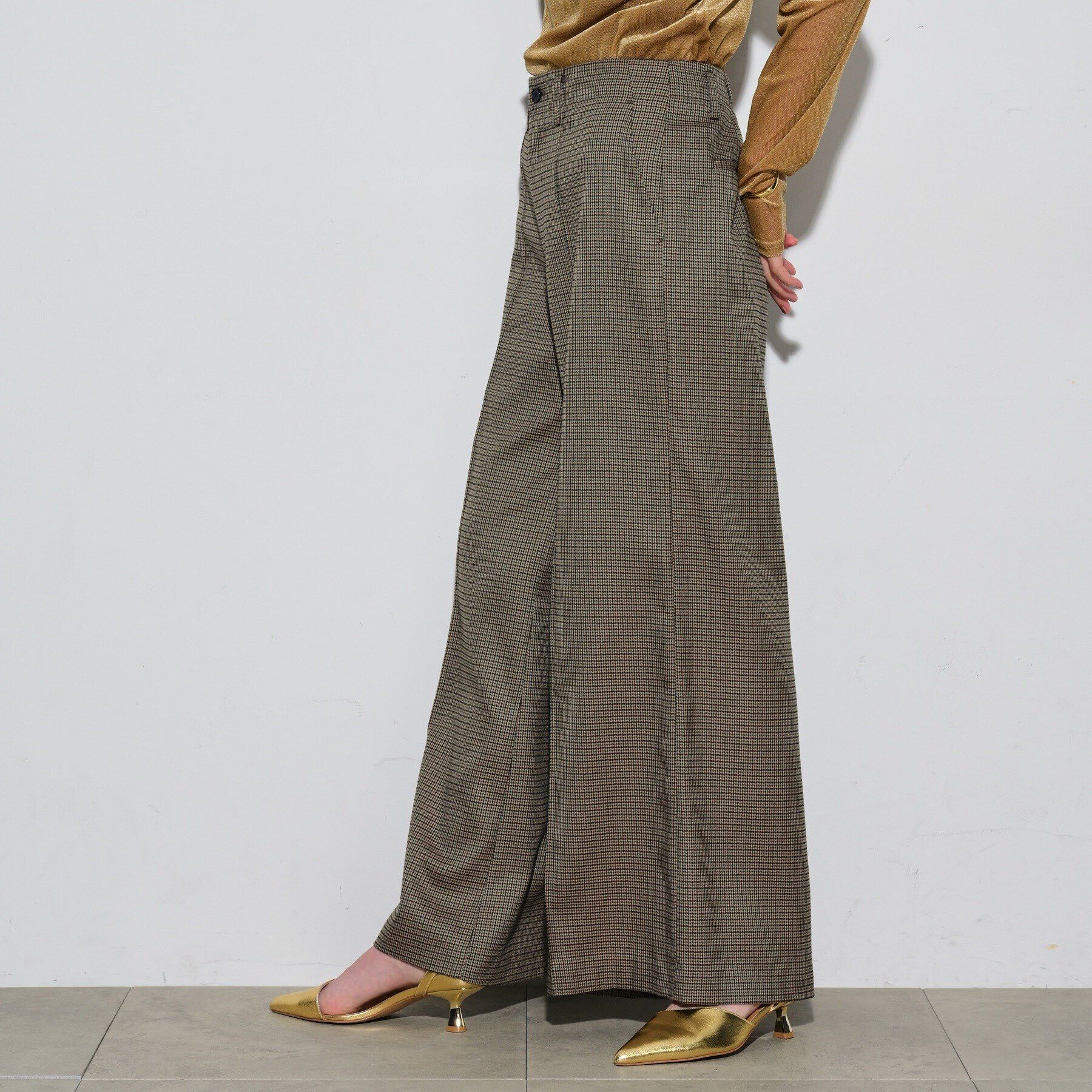 GALLEST「ブロックチェックワイドパンツ」|その他|ﾍﾞｰｼﾞｭ(452)