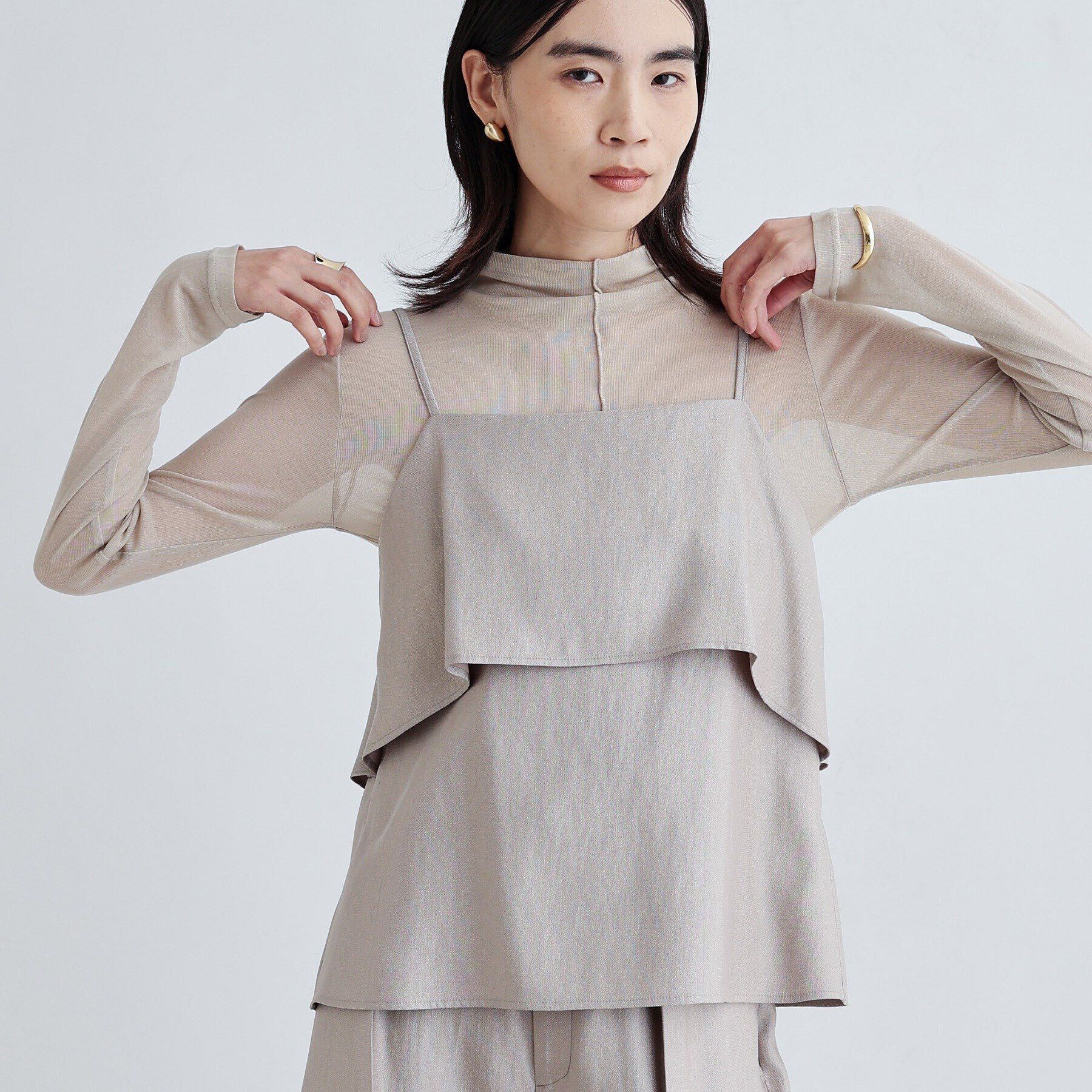 GALLEST「バックリボンキャミトップス」|キャミソール|ベージュ(052)