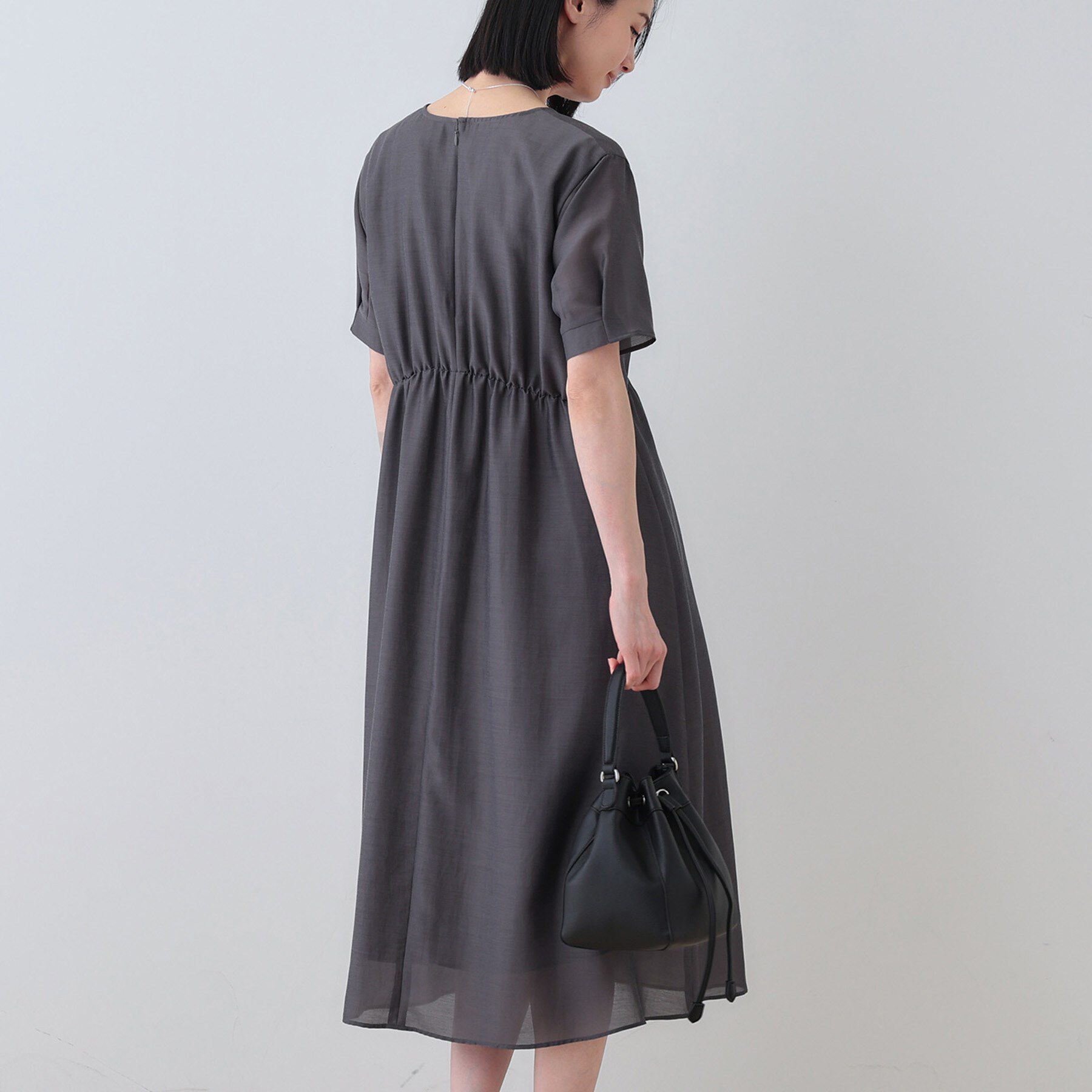 INDIVI「【洗える／エアリー】ハイウエストワンピース」|ワンピース|