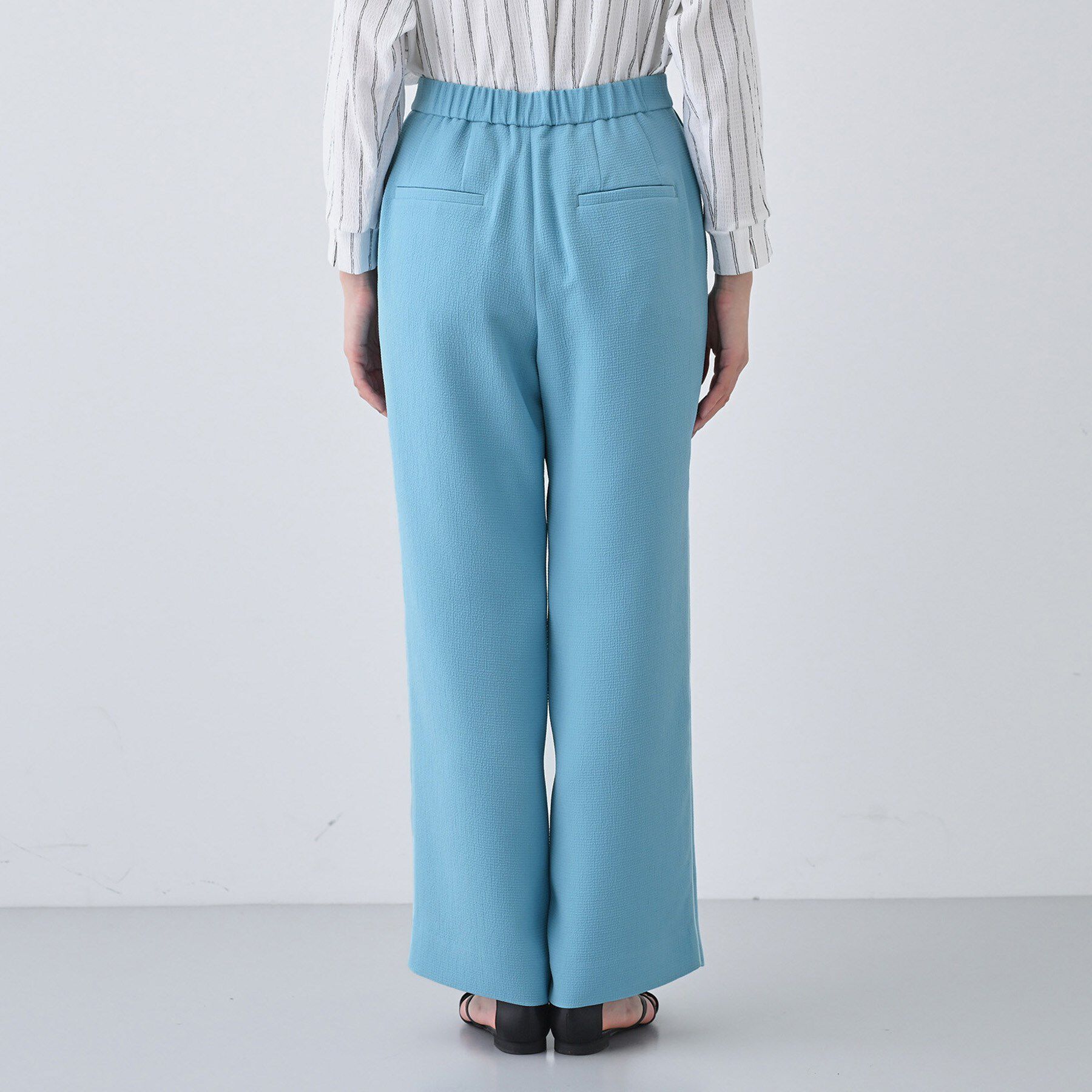 INDIVI「【洗える】サイドライン ストレートパンツ」|その他|