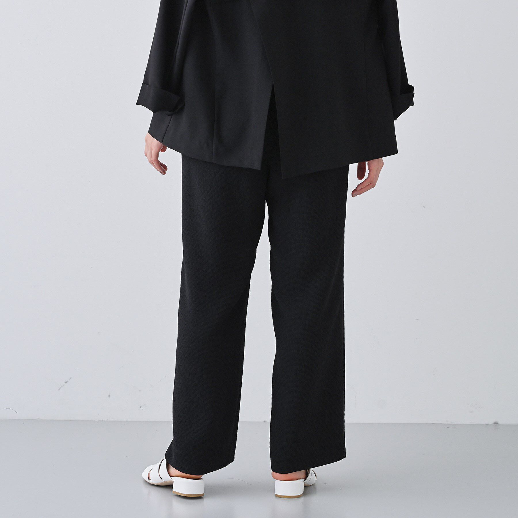 INDIVI「【洗える】サイドライン ストレートパンツ」|その他|