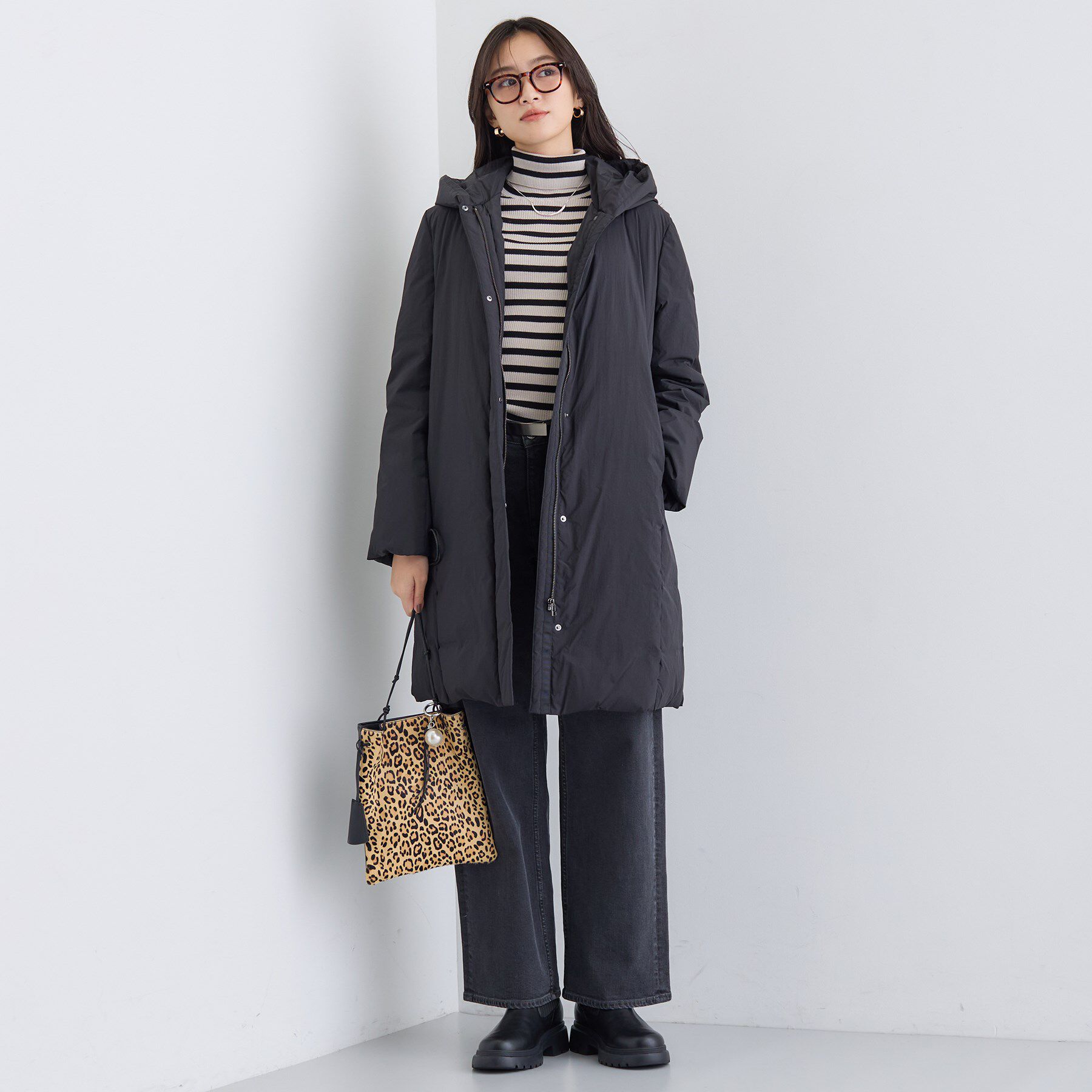 INDIVI「【撥水／洗える】ステッチレス ロングダウンコート」|ダウン|