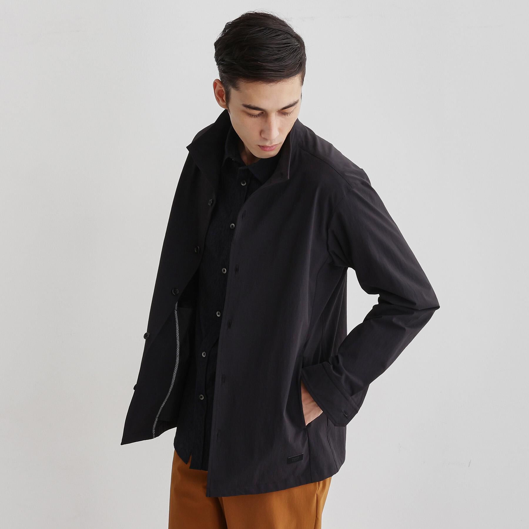 TAKEO KIKUCHI「【3D ナイロン ストレッチ】スタンドカラー シャツブルゾン」|ブルゾン・スタジャン|