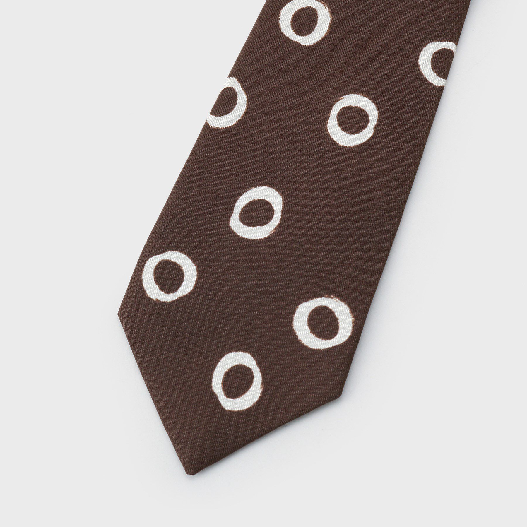 40CARATS&525「手書きサークルドットネクタイ」|ネクタイ・蝶ネクタイ|