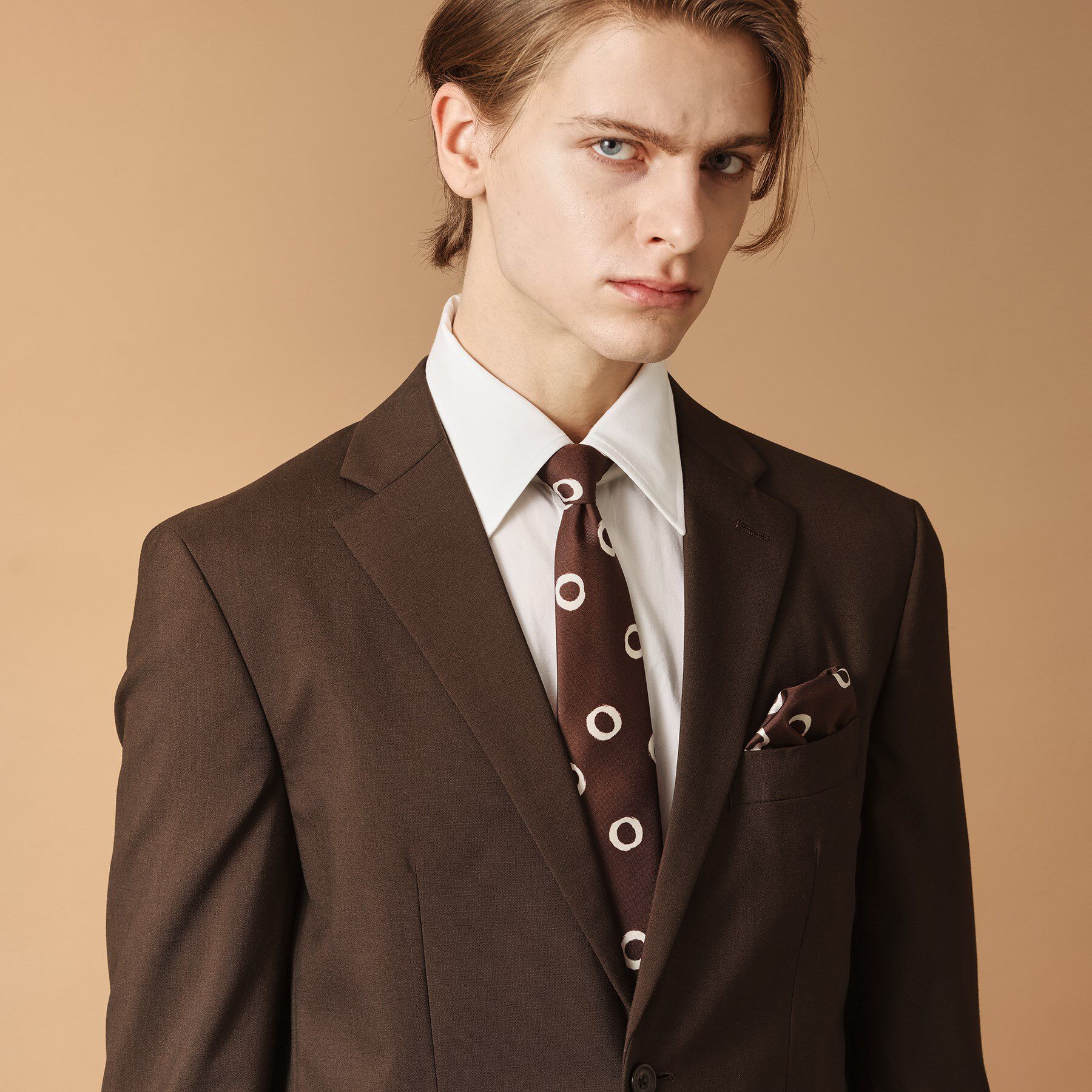 40CARATS&525「手書きサークルドットネクタイ」|ネクタイ・蝶ネクタイ|