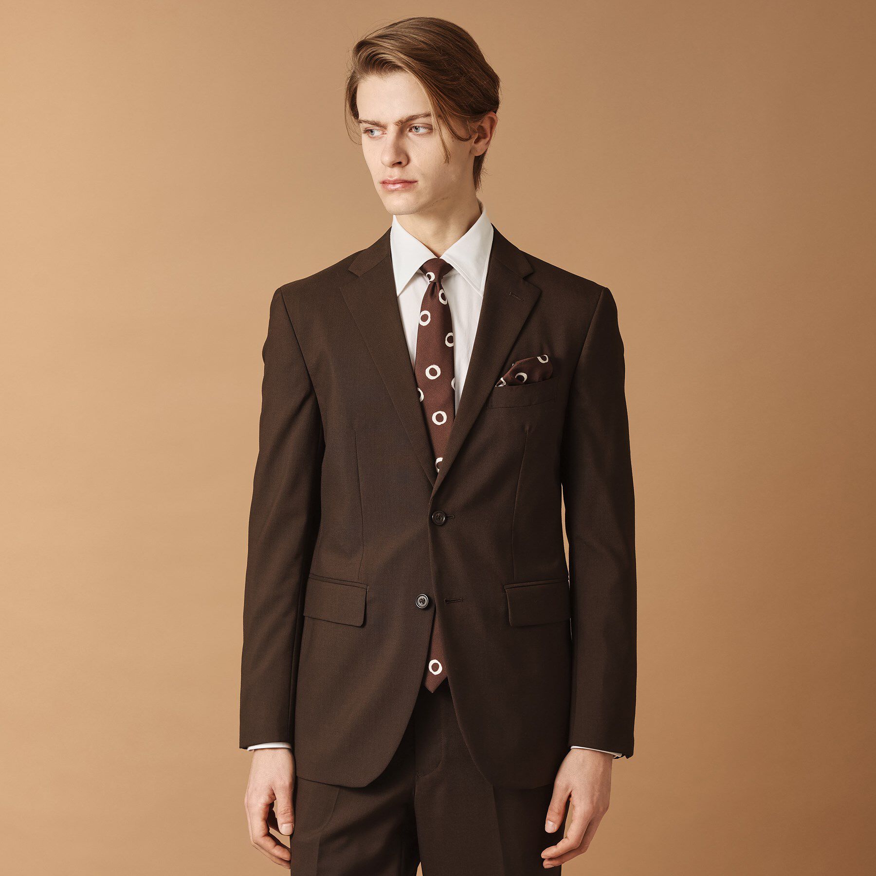 40CARATS&525「手書きサークルドットネクタイ」|ネクタイ・蝶ネクタイ|